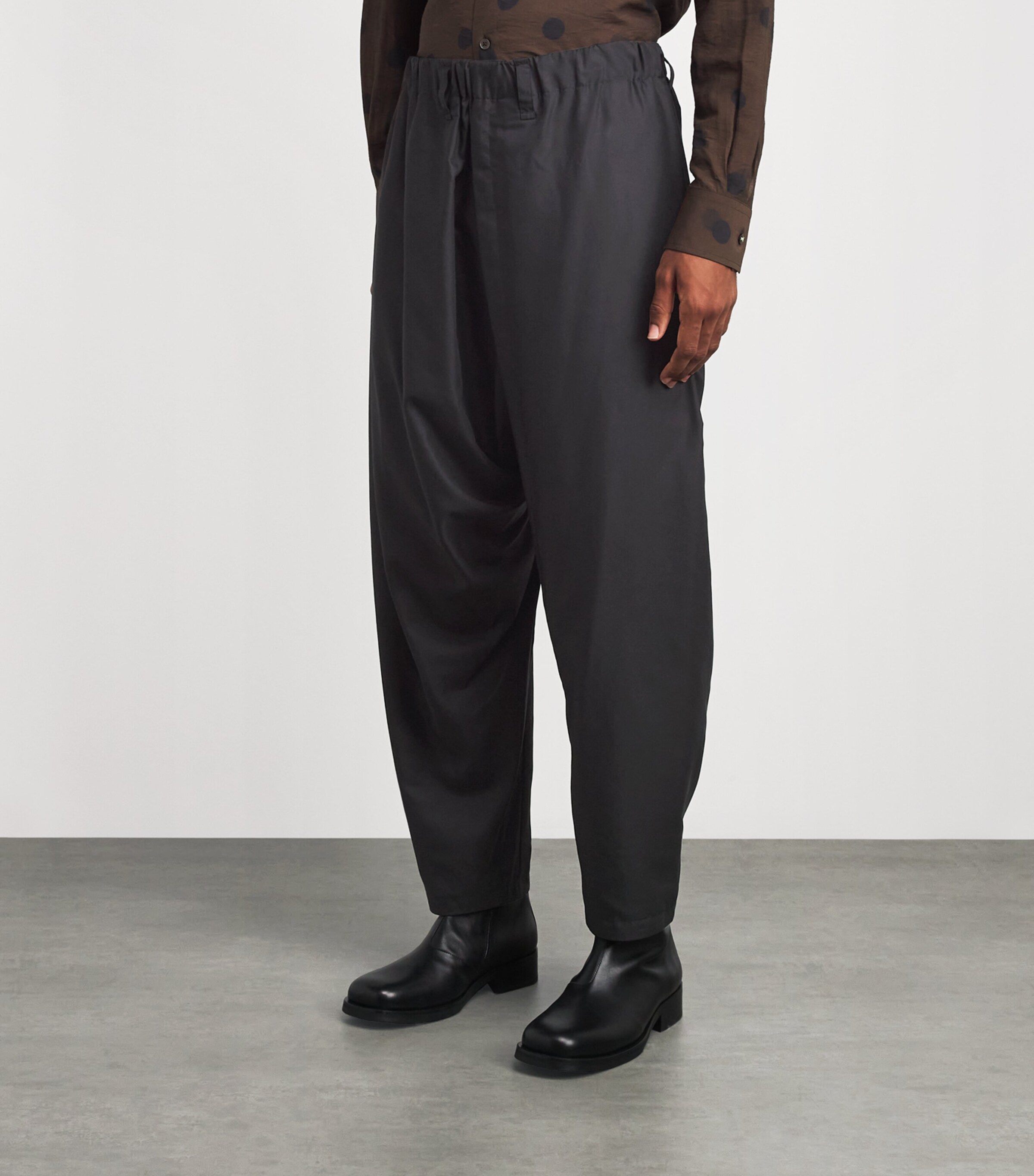 IM MEN Mens Swing Tapered Trousers Black Image 4
