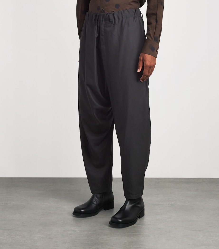 IM MEN Mens Swing Tapered Trousers Black Image 4