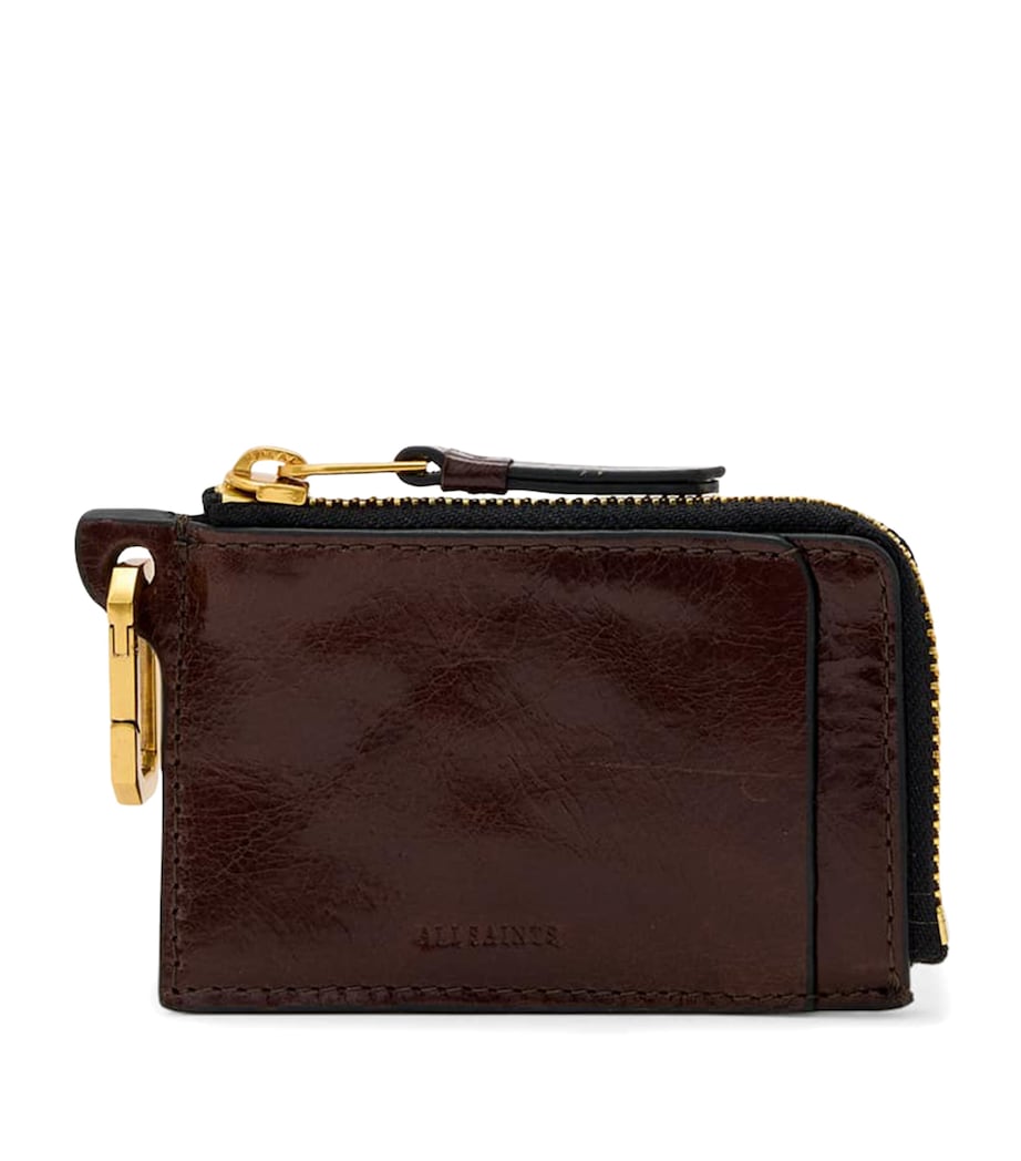 AllSaints Leather Remy Wallet Cognac Brown Image 1