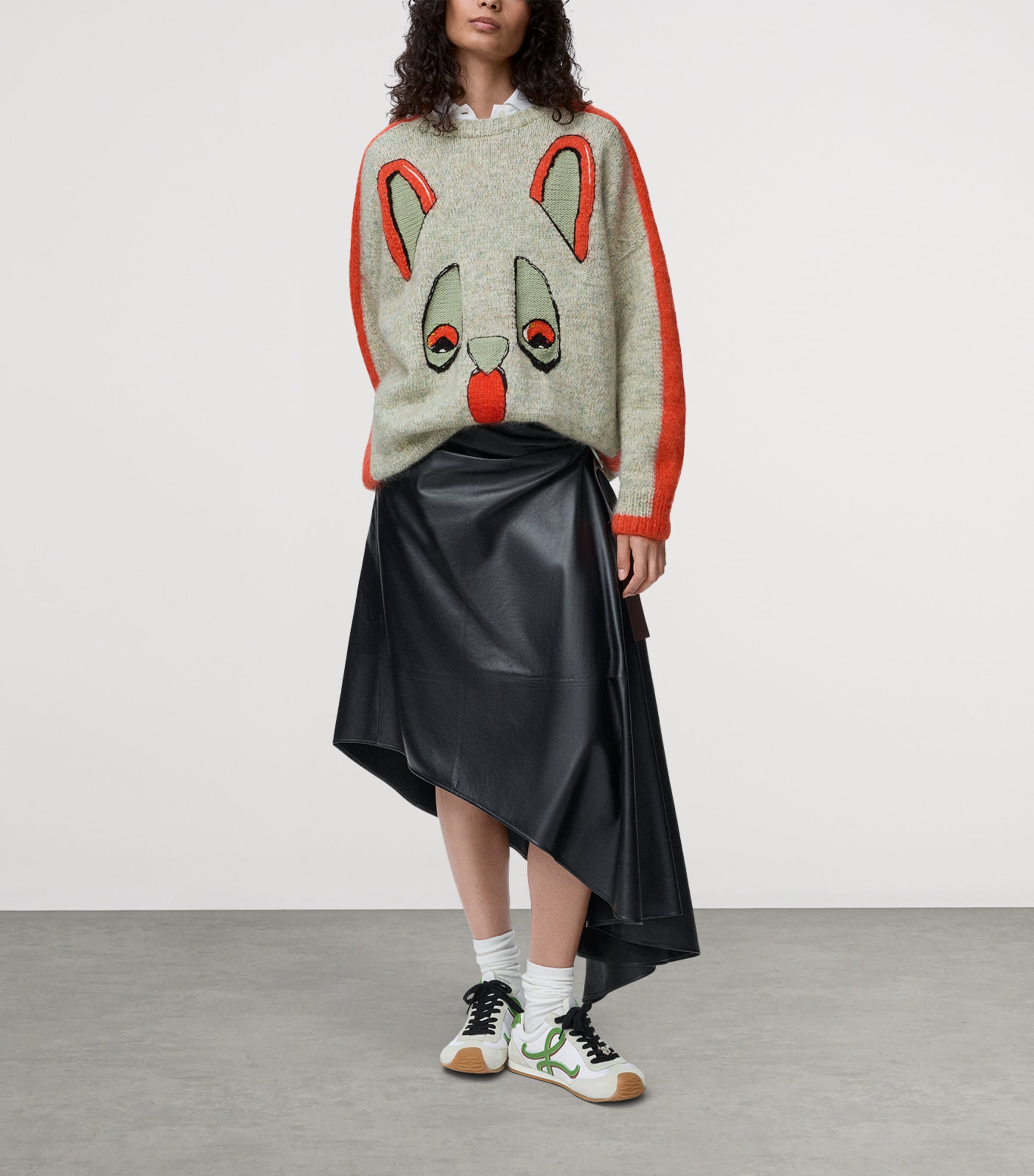 x Louis Wain Futurist Cat Sweater WHITE/ORANGE/BLUE Image 5