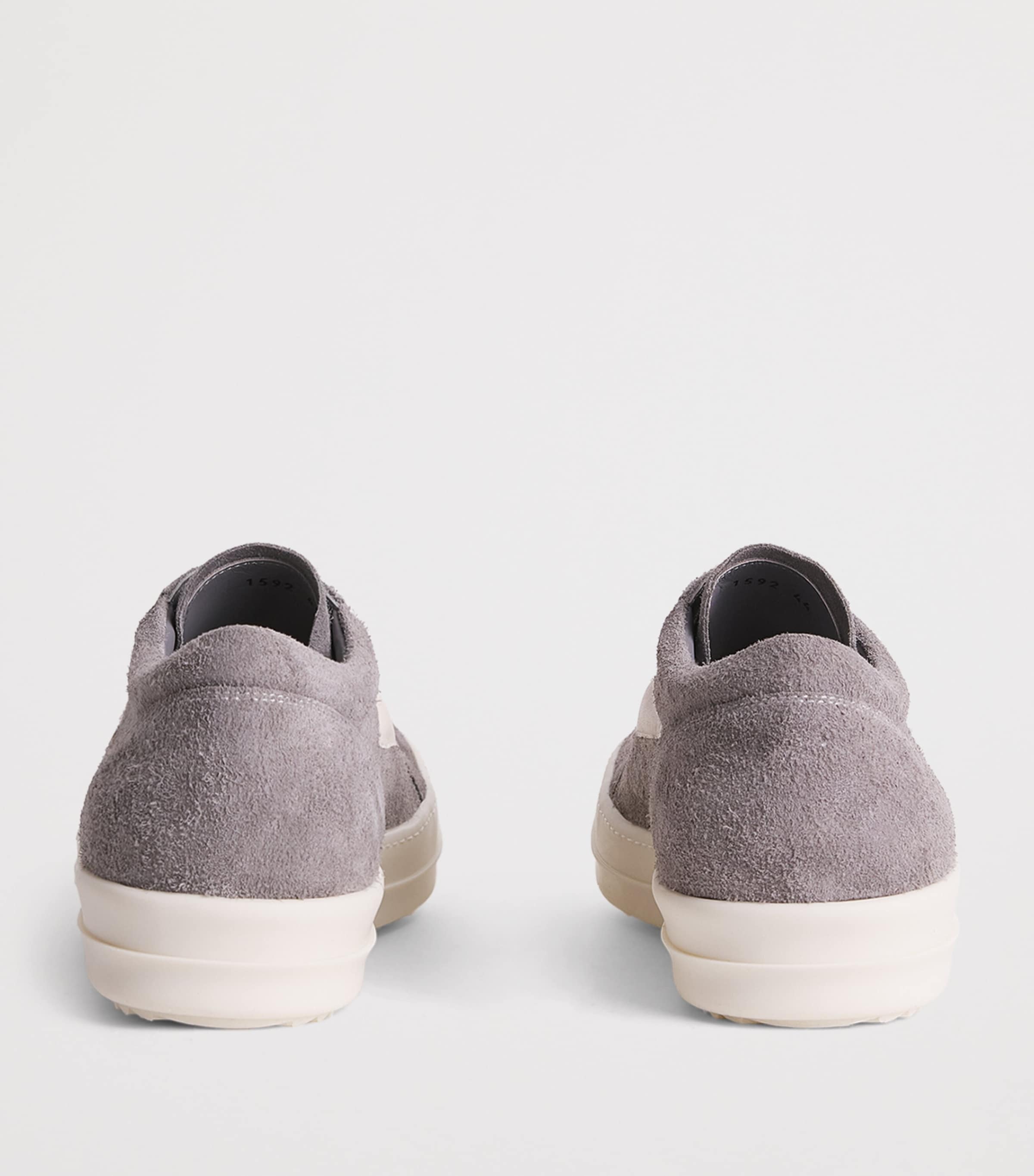 Rick Owens Suede Vintage Sneakers Steel/milk Image 4