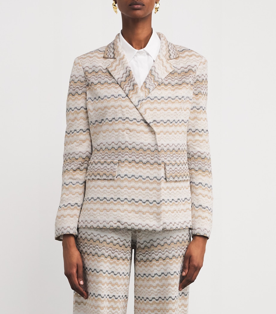 D.Exterior Womens Knitted Double-Breasted Blazer Duna Image 3