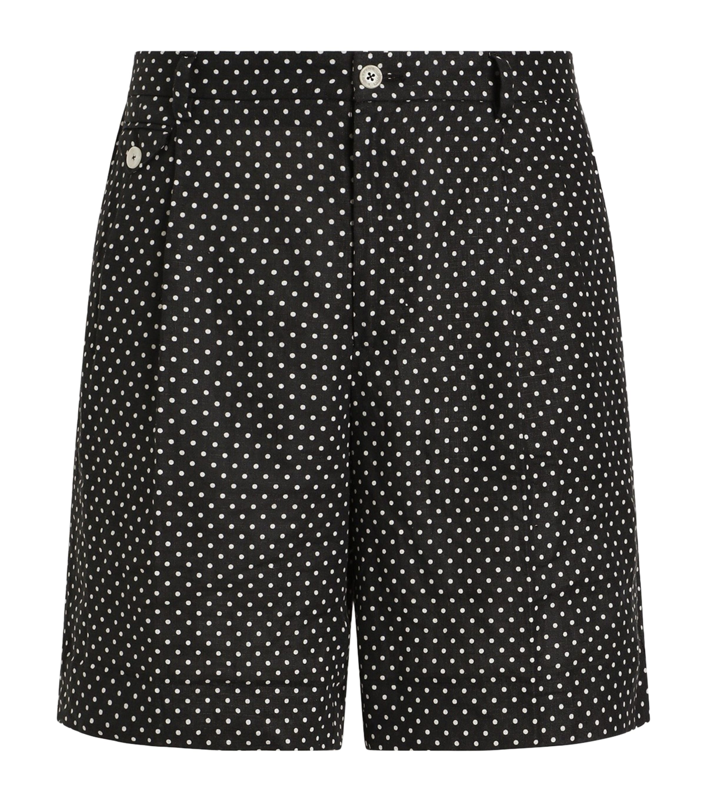 Dolce&Gabbana Mens Linen Polka Dot Shorts Pois Piccolo F Image 1