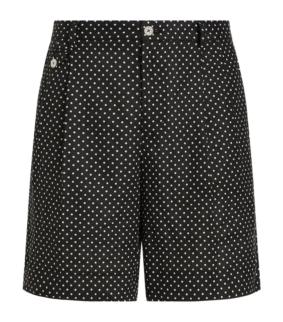 Dolce&Gabbana Mens Linen Polka Dot Shorts Pois Piccolo F Image 1