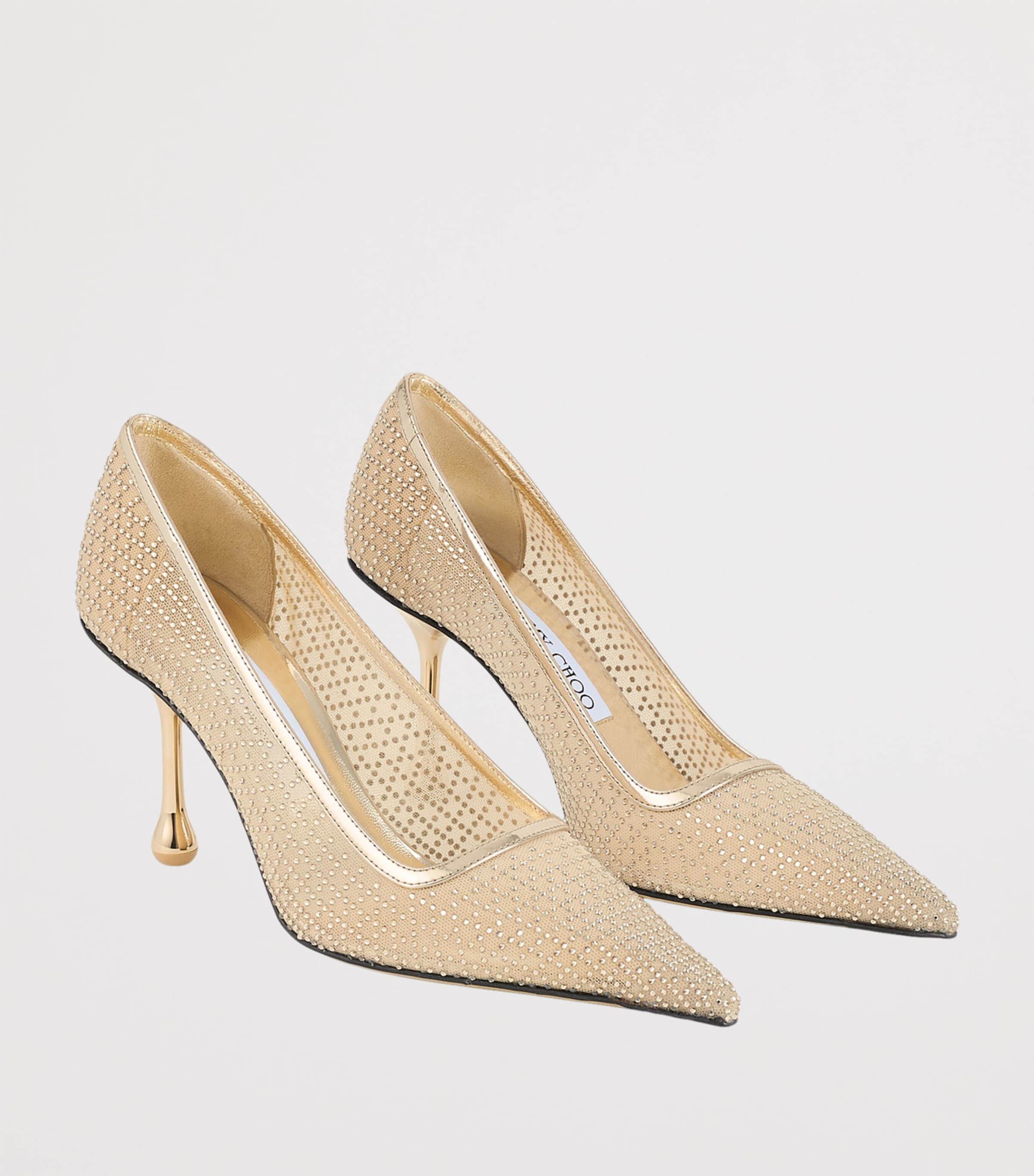 Ixia 80 Embellished Mesh Pumps GOLD/GOLD Image 2