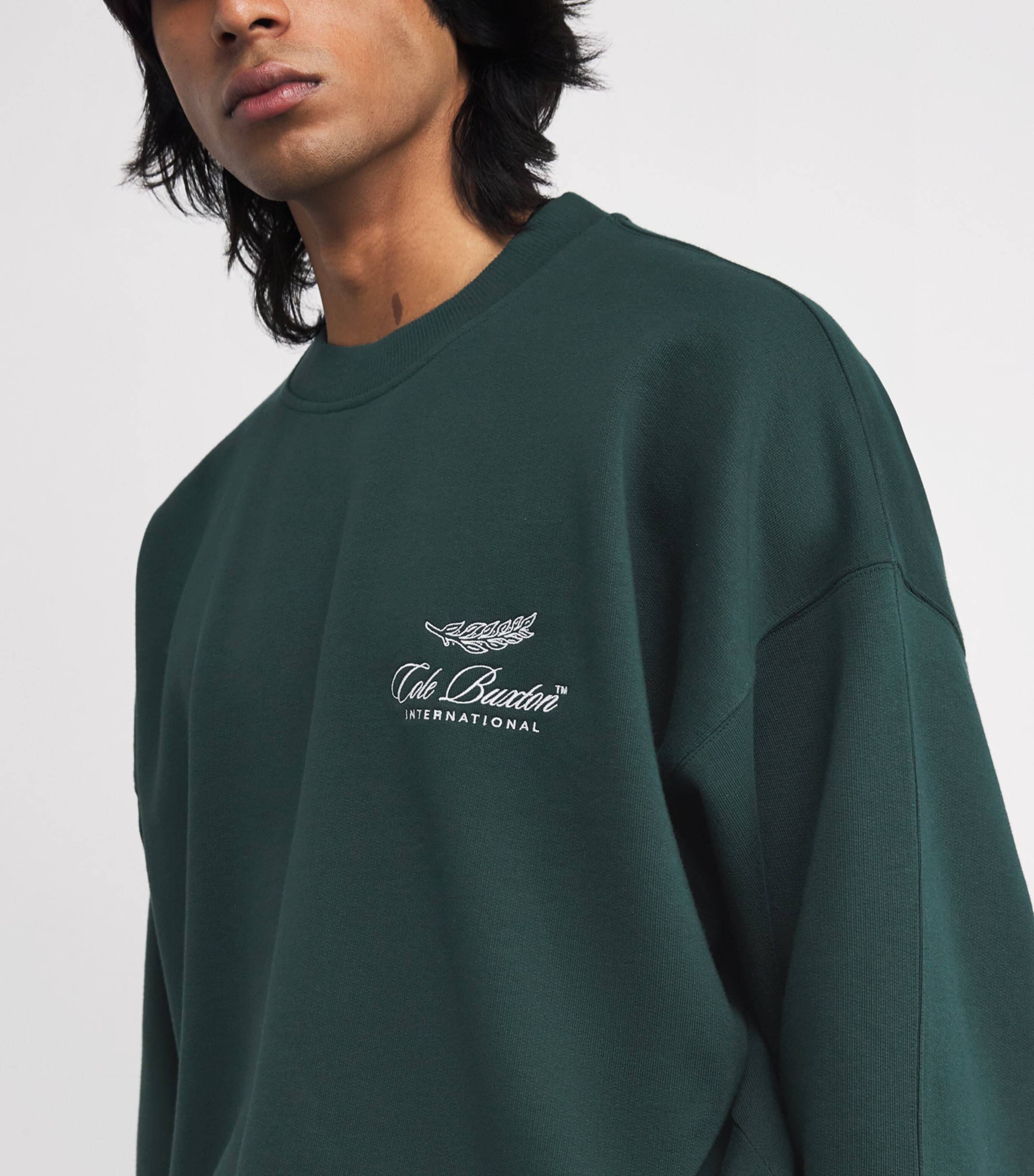 Cotton Logo Sweatshirt FOREST GREEN 610 Image 6