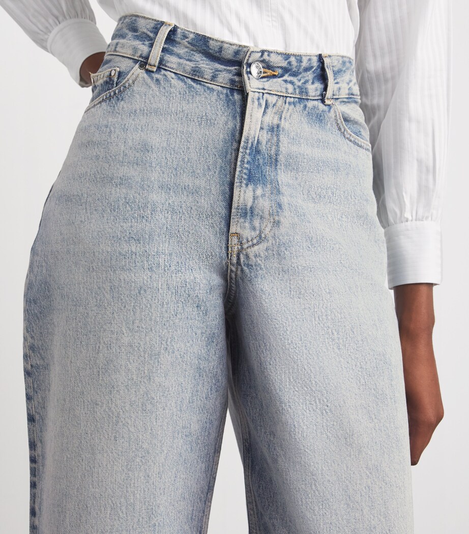 Wide-Leg Jeans LIGHT BLUE DENIM Image 6