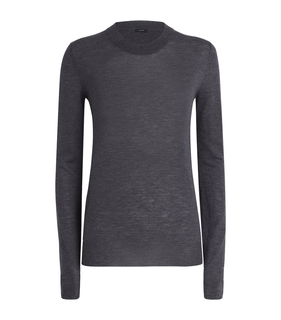 Cashmere Round-Neck Sweater SMOKE Image 1