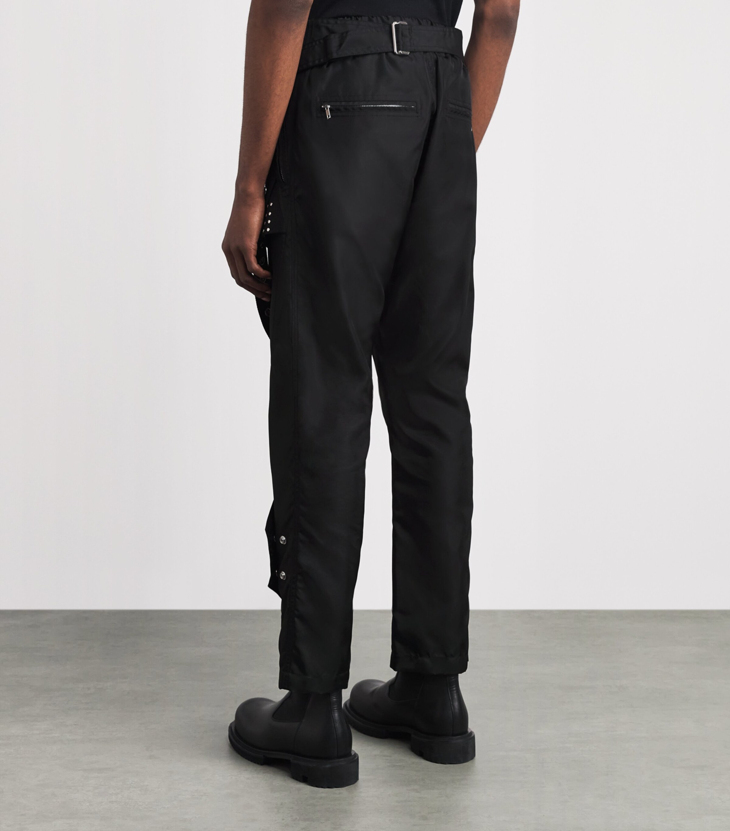 Rick Owens Mens Megastrapped Moto Trousers Black Image 5