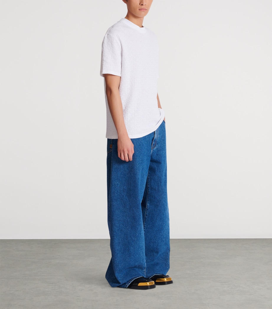 Cotton-Blend Monogram T-Shirt 0FA BLANC Image 2