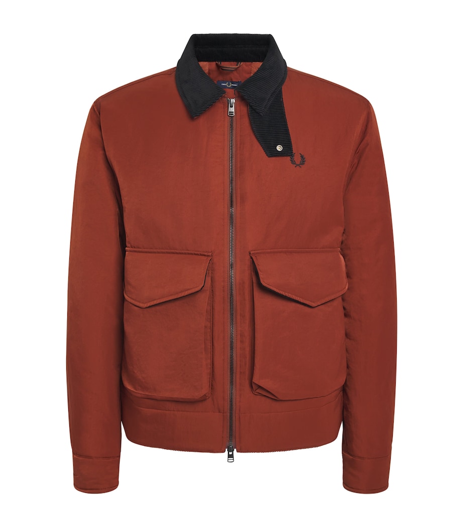 Fred Perry Mens Caban Jacket Brandy Image 1