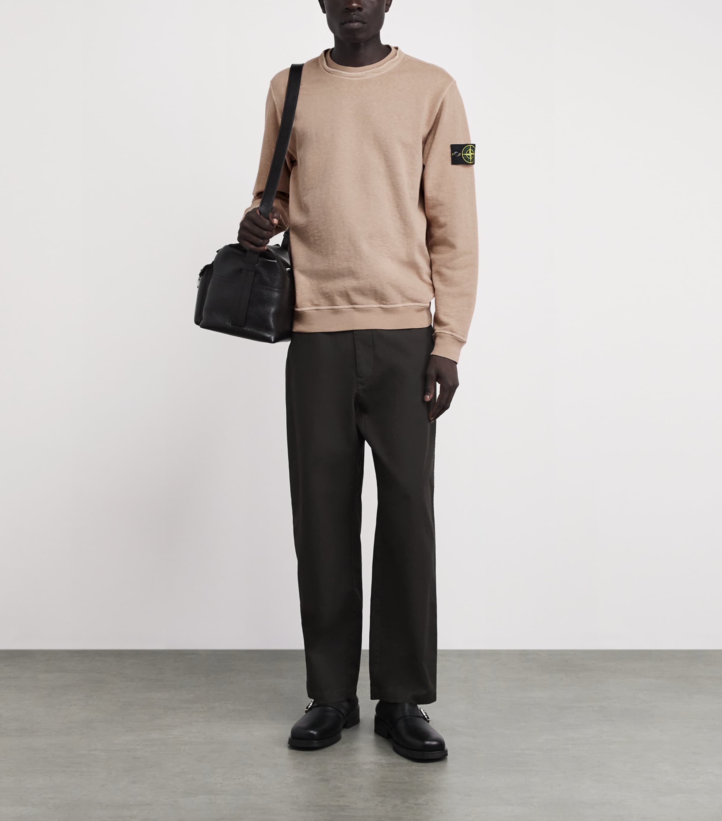 Stone Island Mens Cotton Faded Sweatshirt Image 2