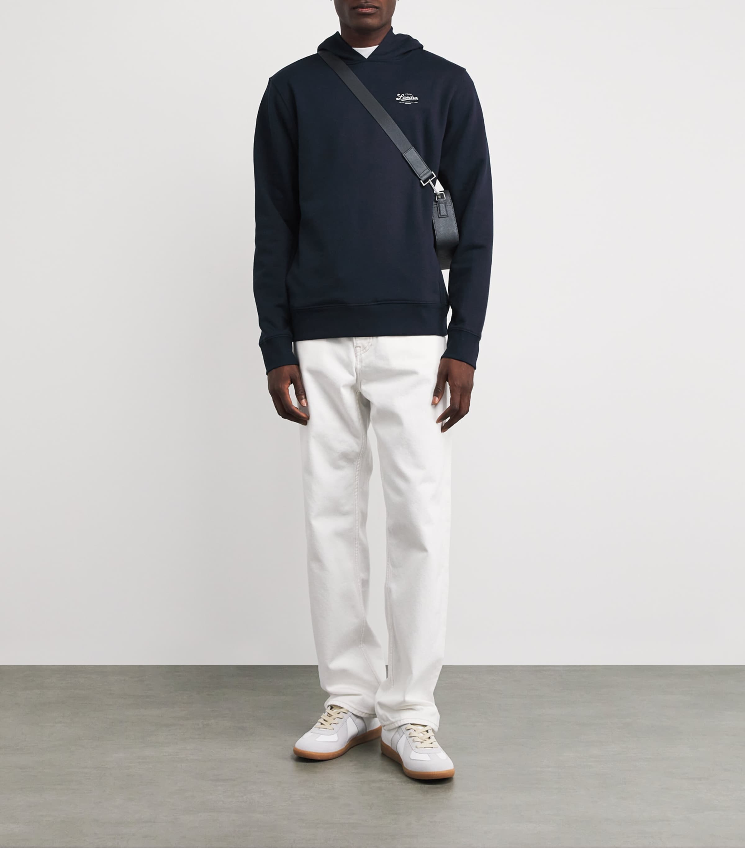 Cotton Logo Atelier Hoodie MIDNIGHT BLUE Image 2