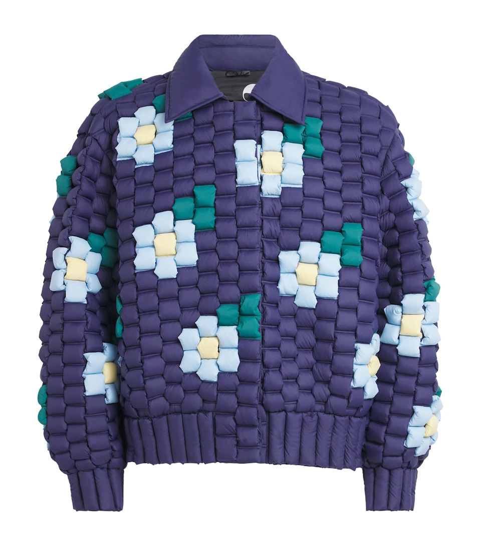 3D Down-Filled Floral Puffer Jacket