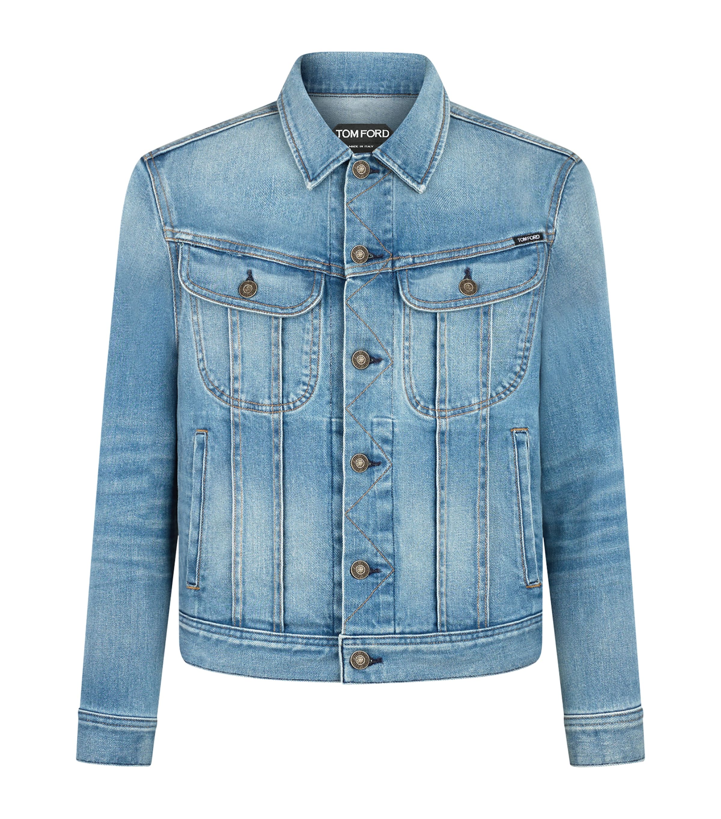 Tom Ford Casual Jacket With Waist Tabs And Pockets In Blue