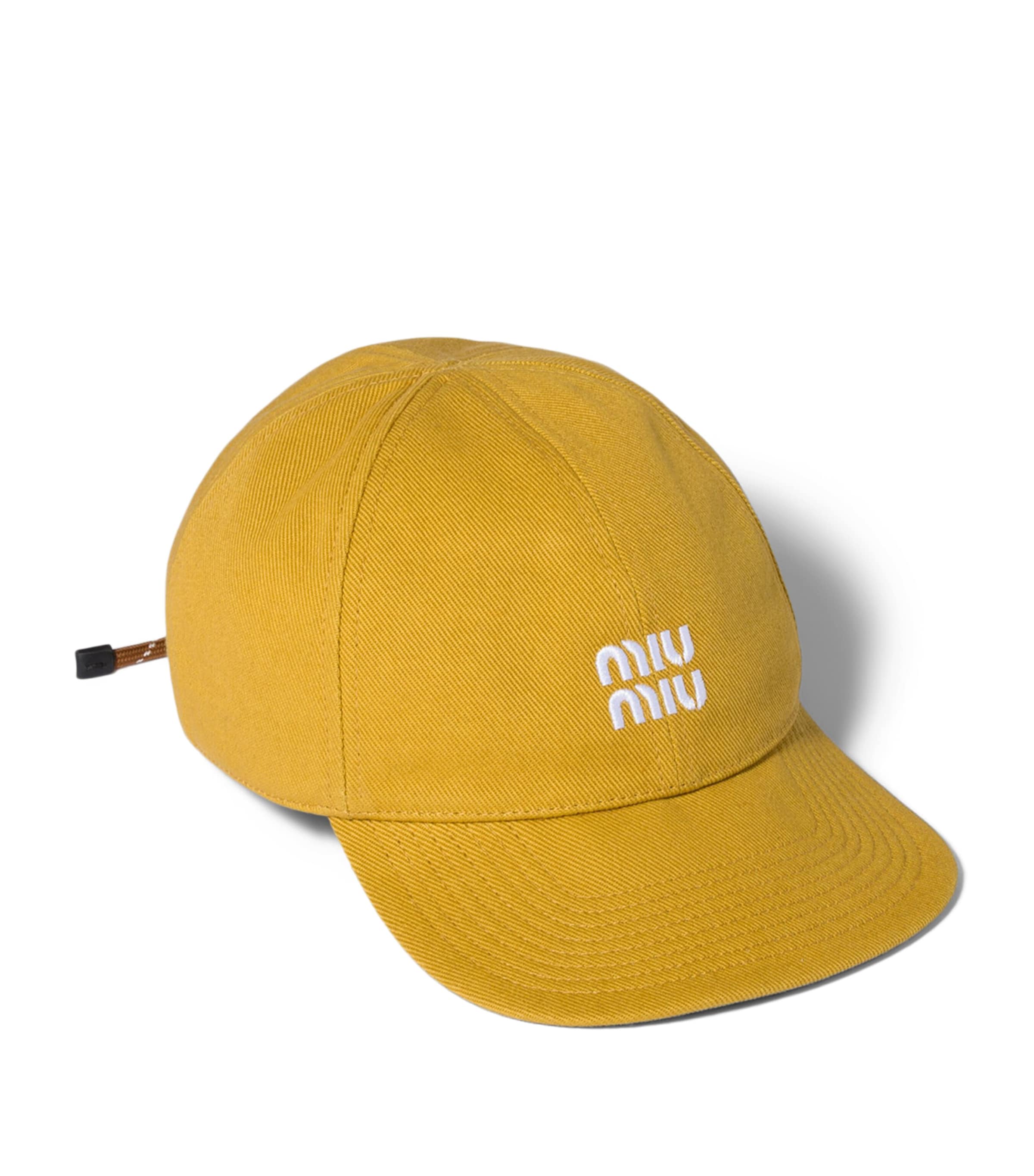 Miu Miu Cotton Cord-Detail Baseball Cap Image 1