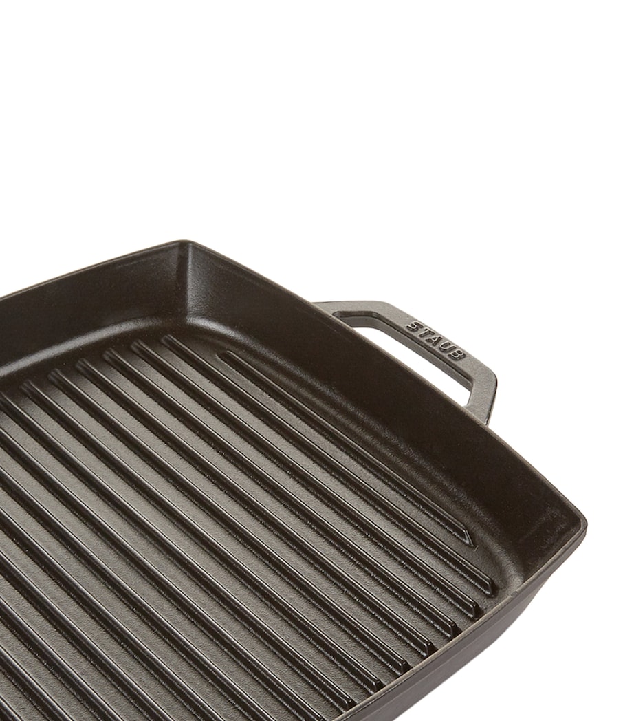 Black Double Handle Square Grill (33cm x 33cm) BLACK Image 2