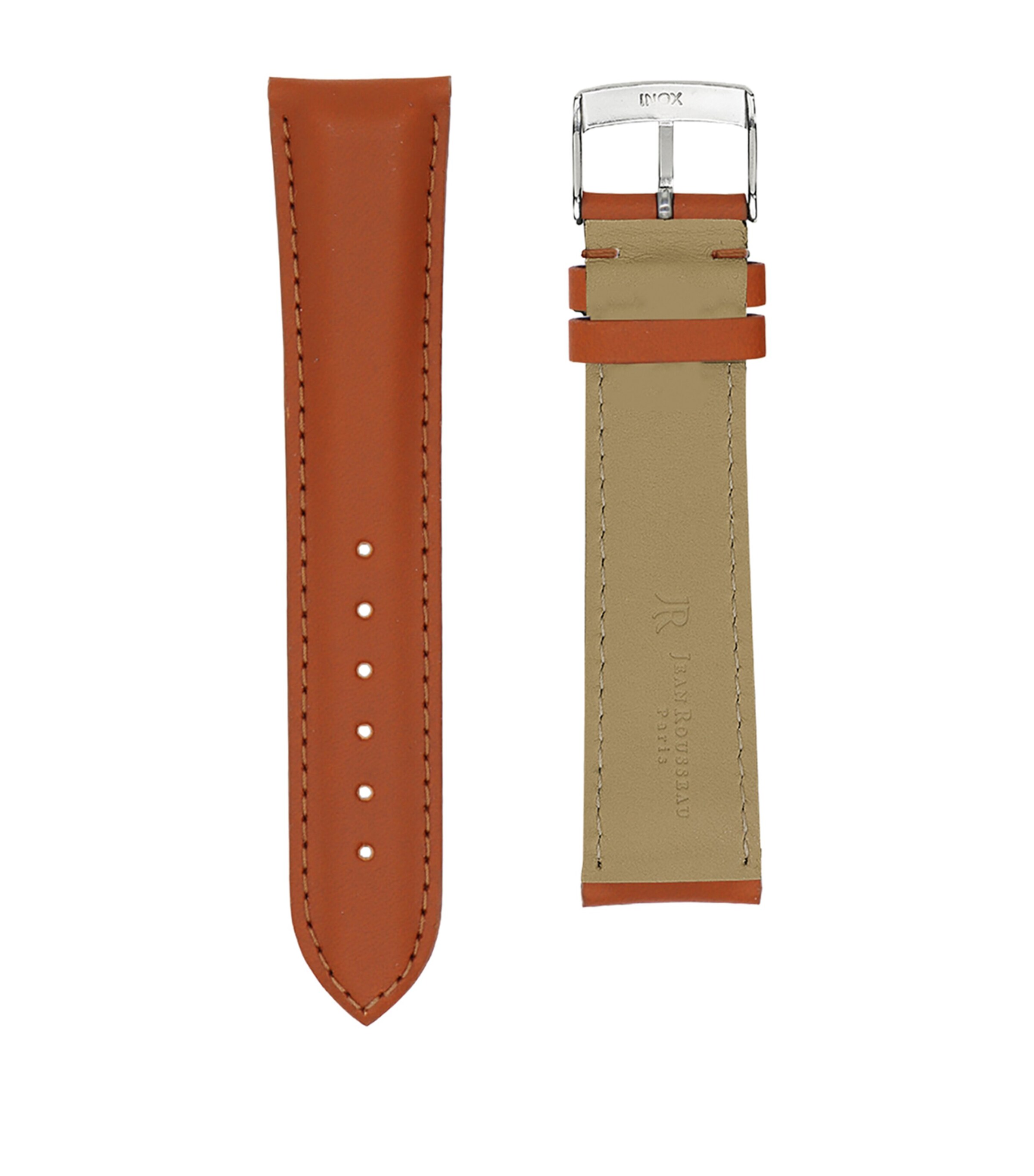 Jean Rousseau Vegetable-Tanned Leather 3.5 Watch Strap (16mm) Brown Image 2