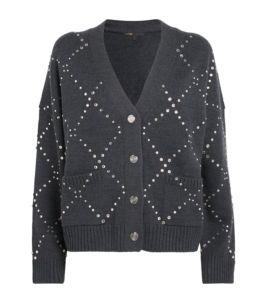 Studded Cardigan GREY Image 1