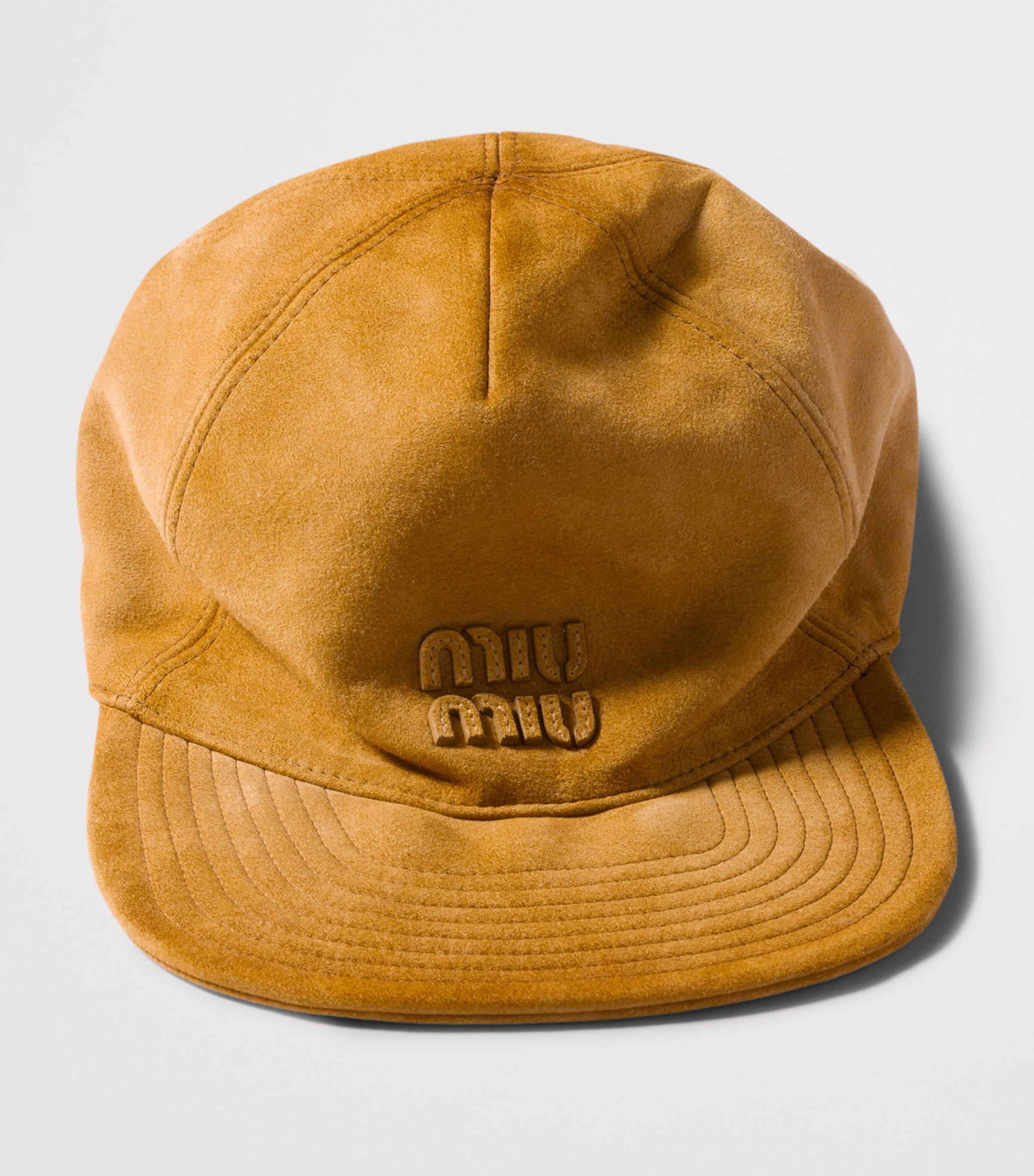 Miu Miu Suede Logo Baseball Cap Neutral Image 3