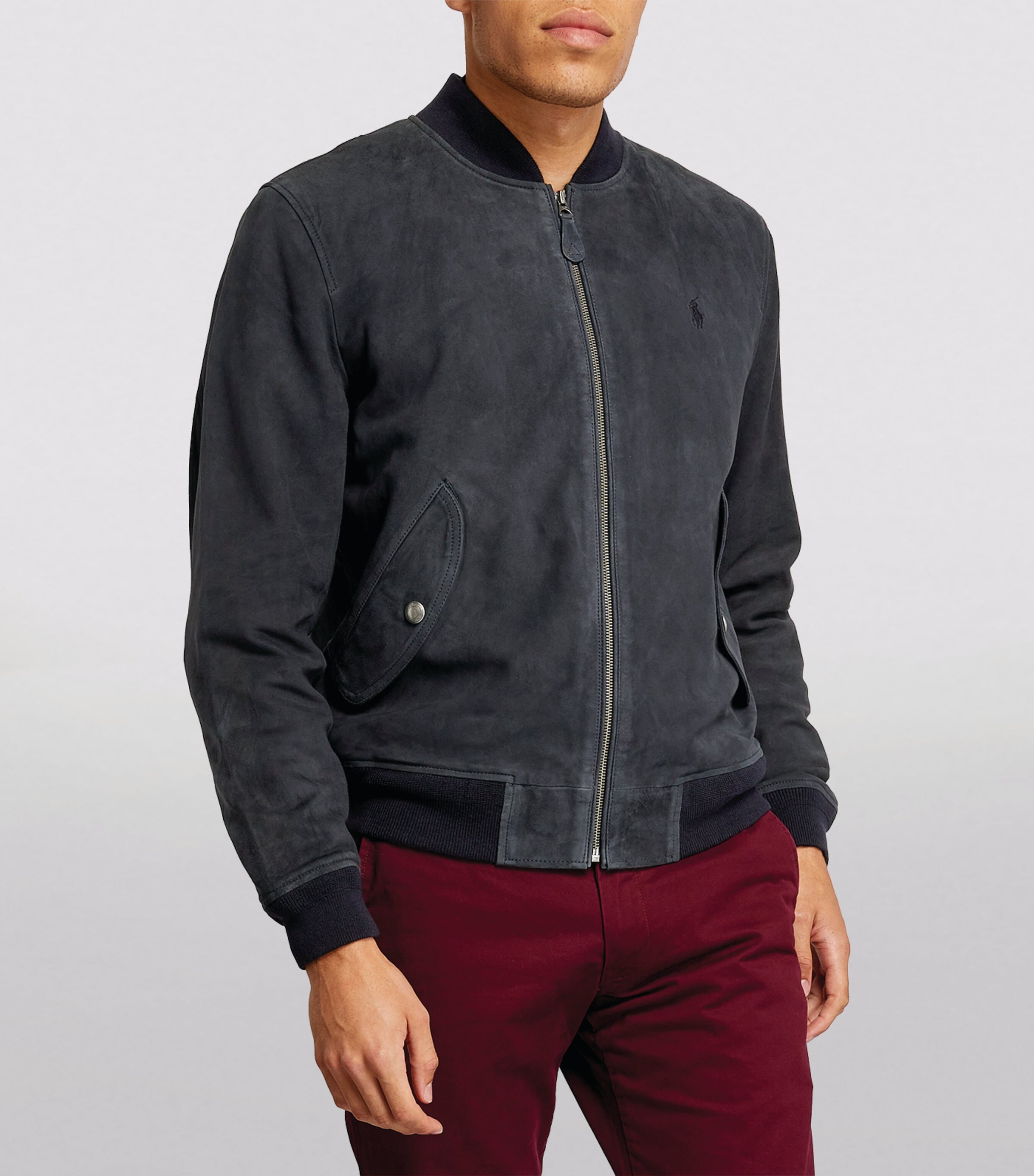 Polo Ralph Lauren Suede Bomber Jacket Harrods UK