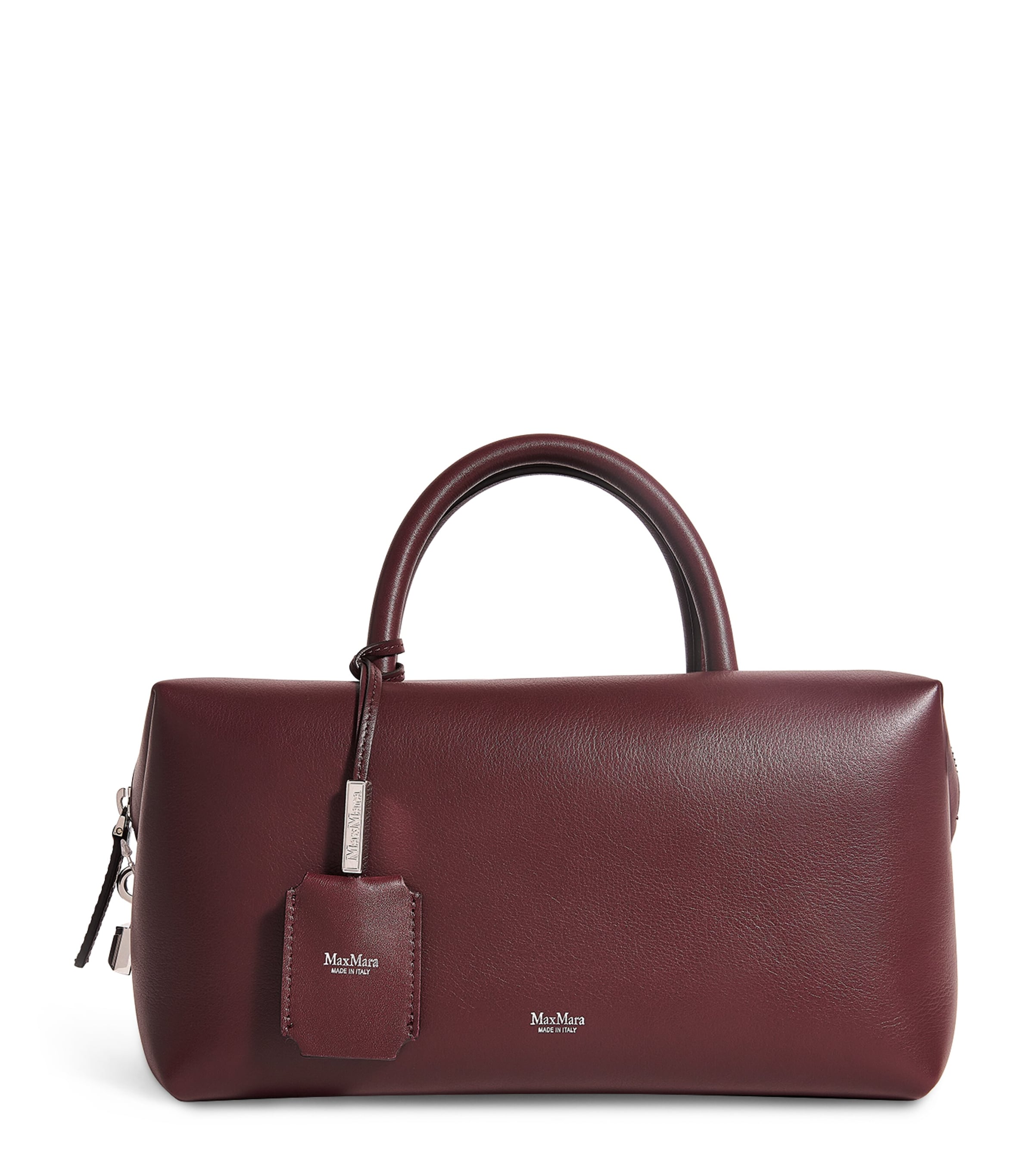 【MAX MARA】 Medium natural leather bowler bag Medium natural leather bowler bag, mud | 