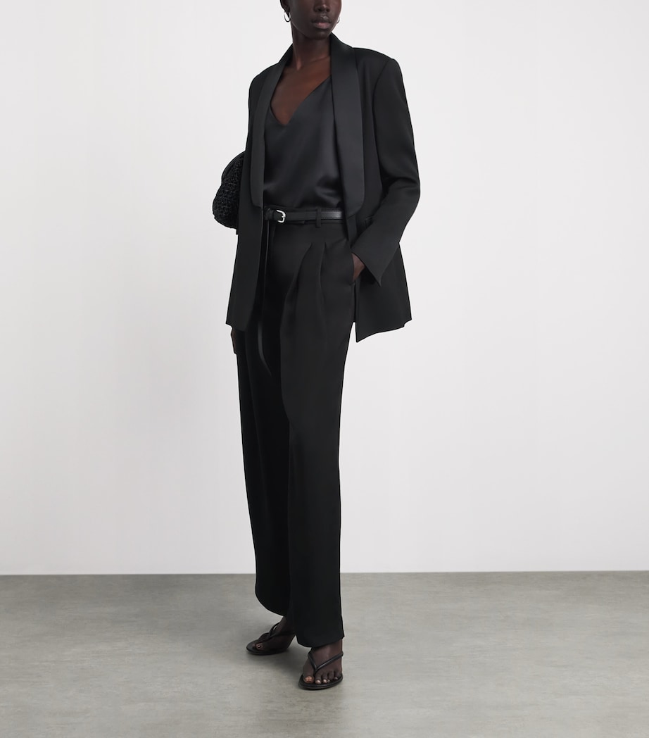 Eleventy Womens Twill Tuxedo Jacket Nero Image 2