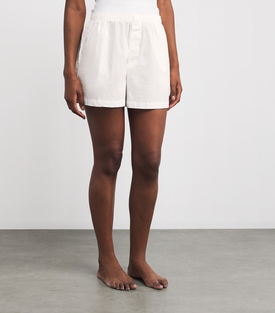 Cotton Poplin Boxer Shorts SNOW Image 3