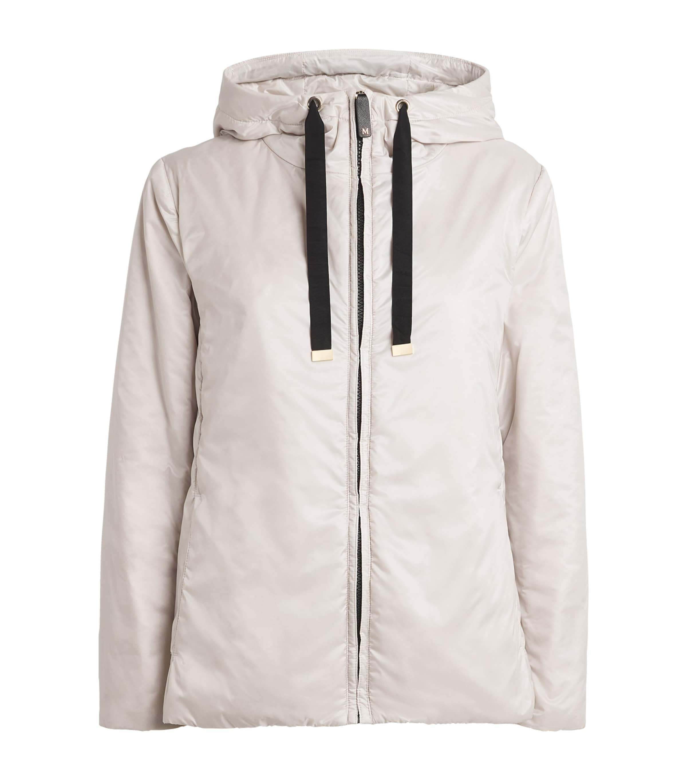 Max Mara Cameluxe Hooded Puffer Jacket In Grey