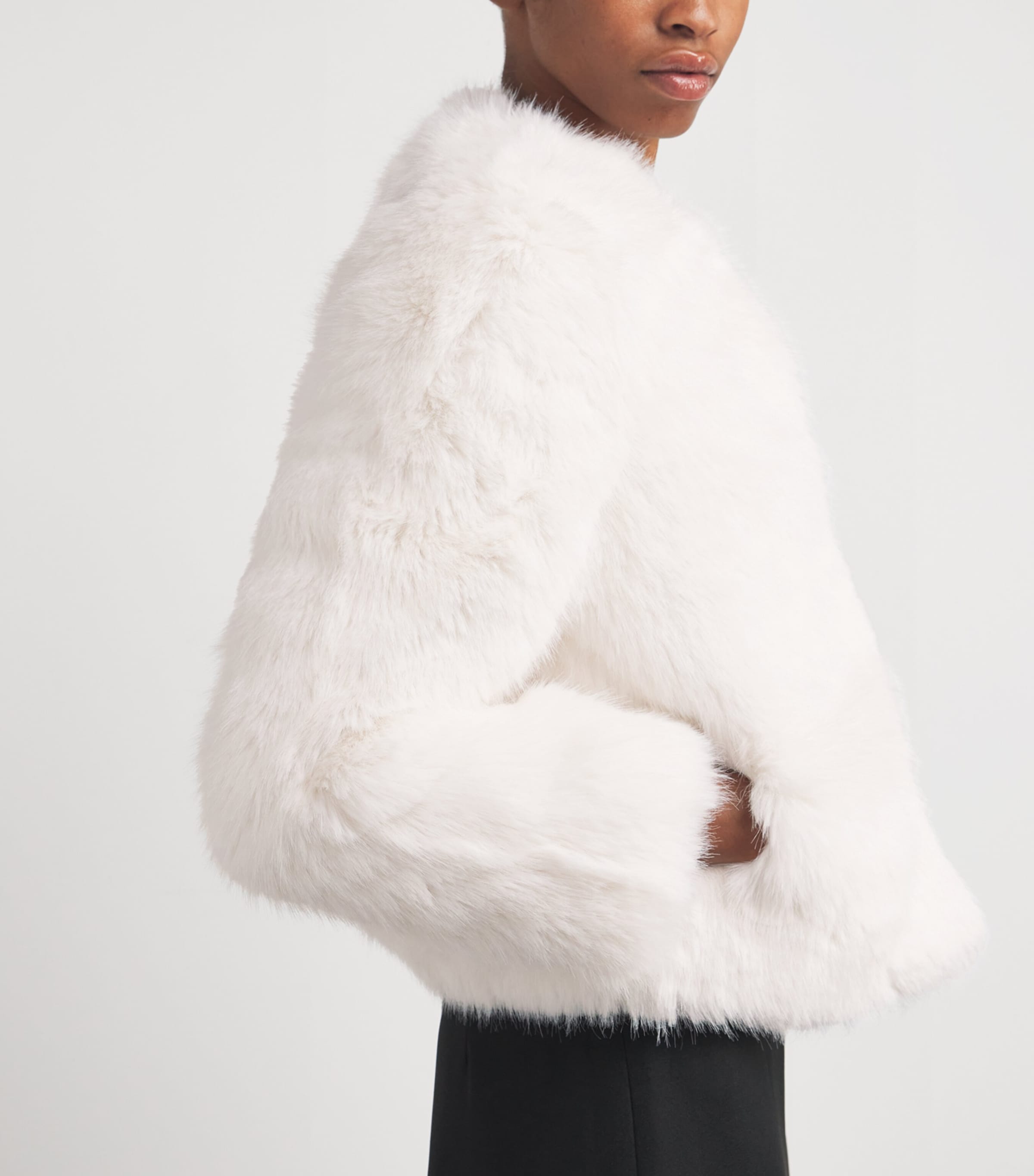 Faux Fur Jacket IVORY Image 6