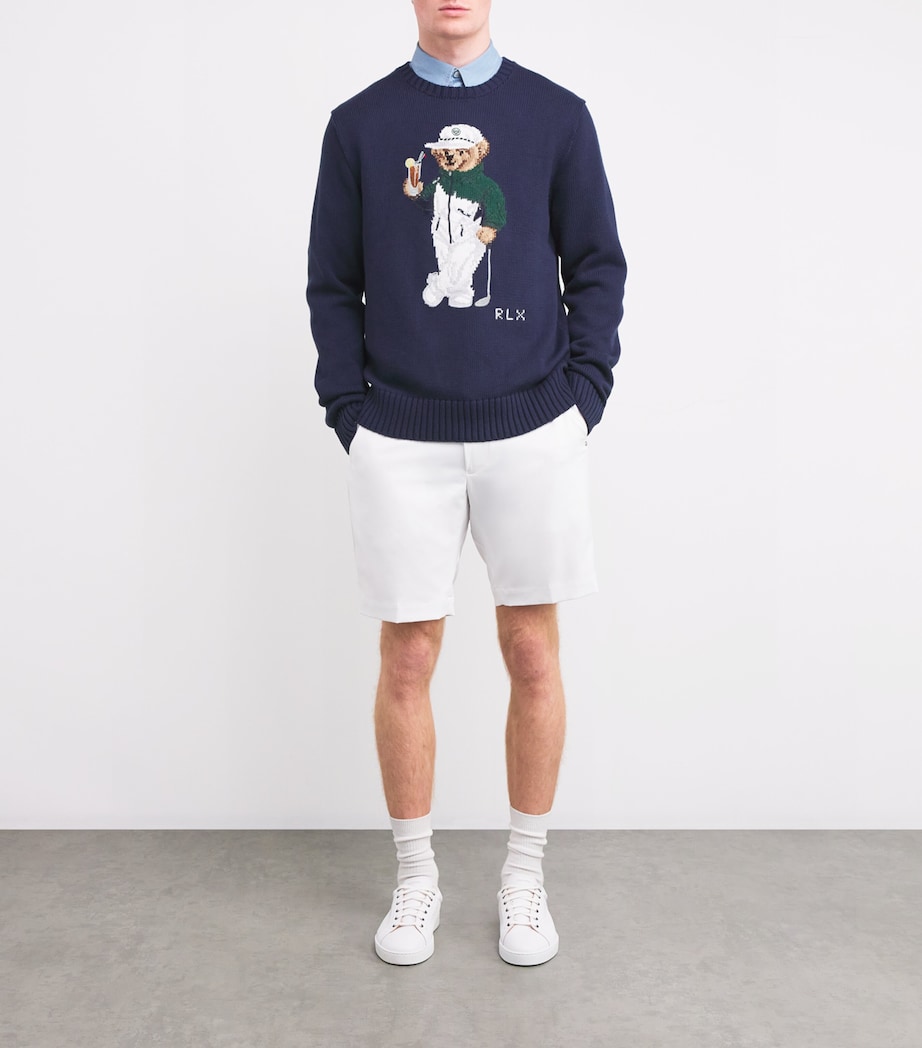 Cotton-Blend Polo Bear Sweater REFINED NAVY Image 2