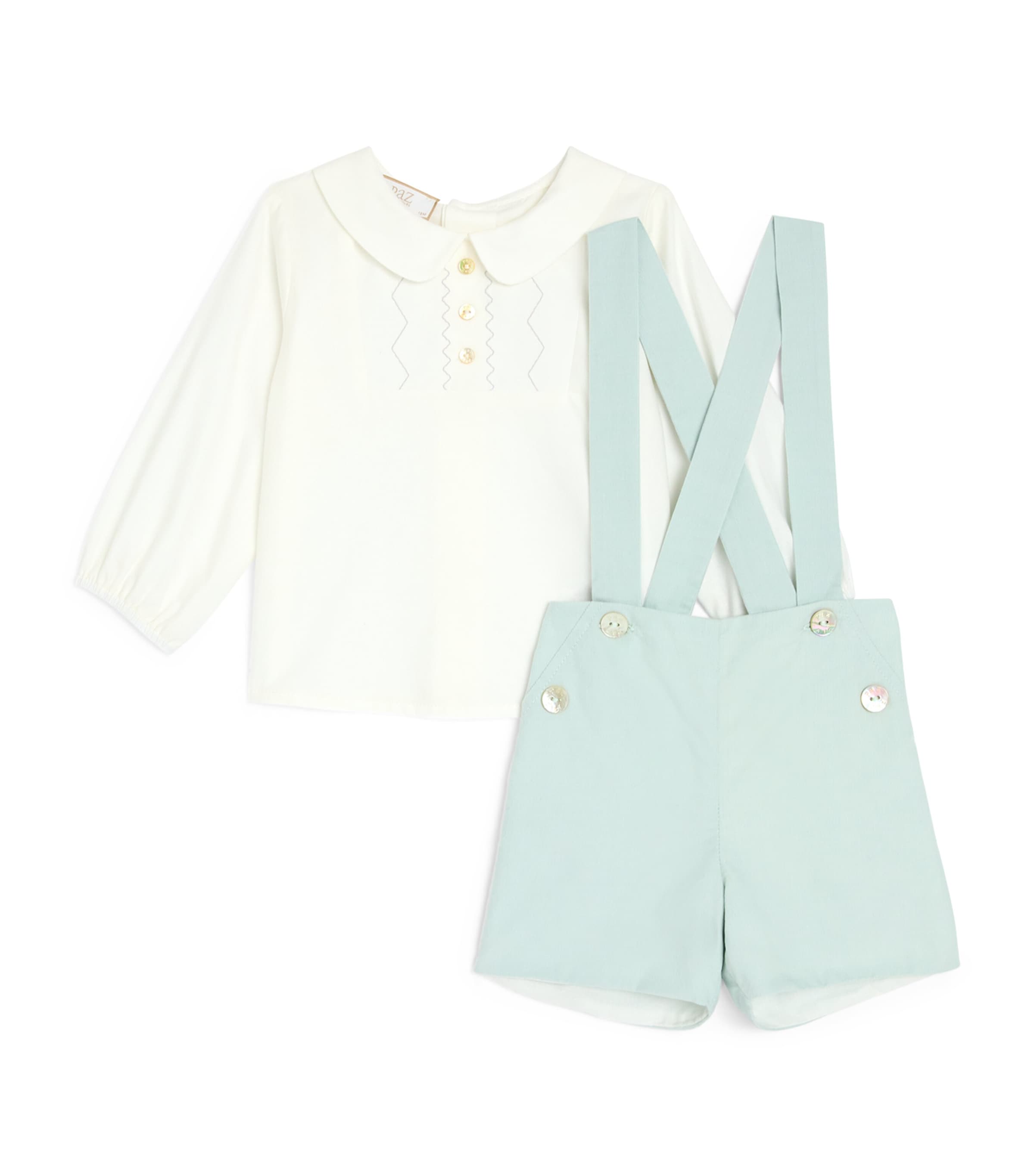 Paz Rodriguez Cotton Blouse and Shorts Set (12 Months) Detalles Image 1