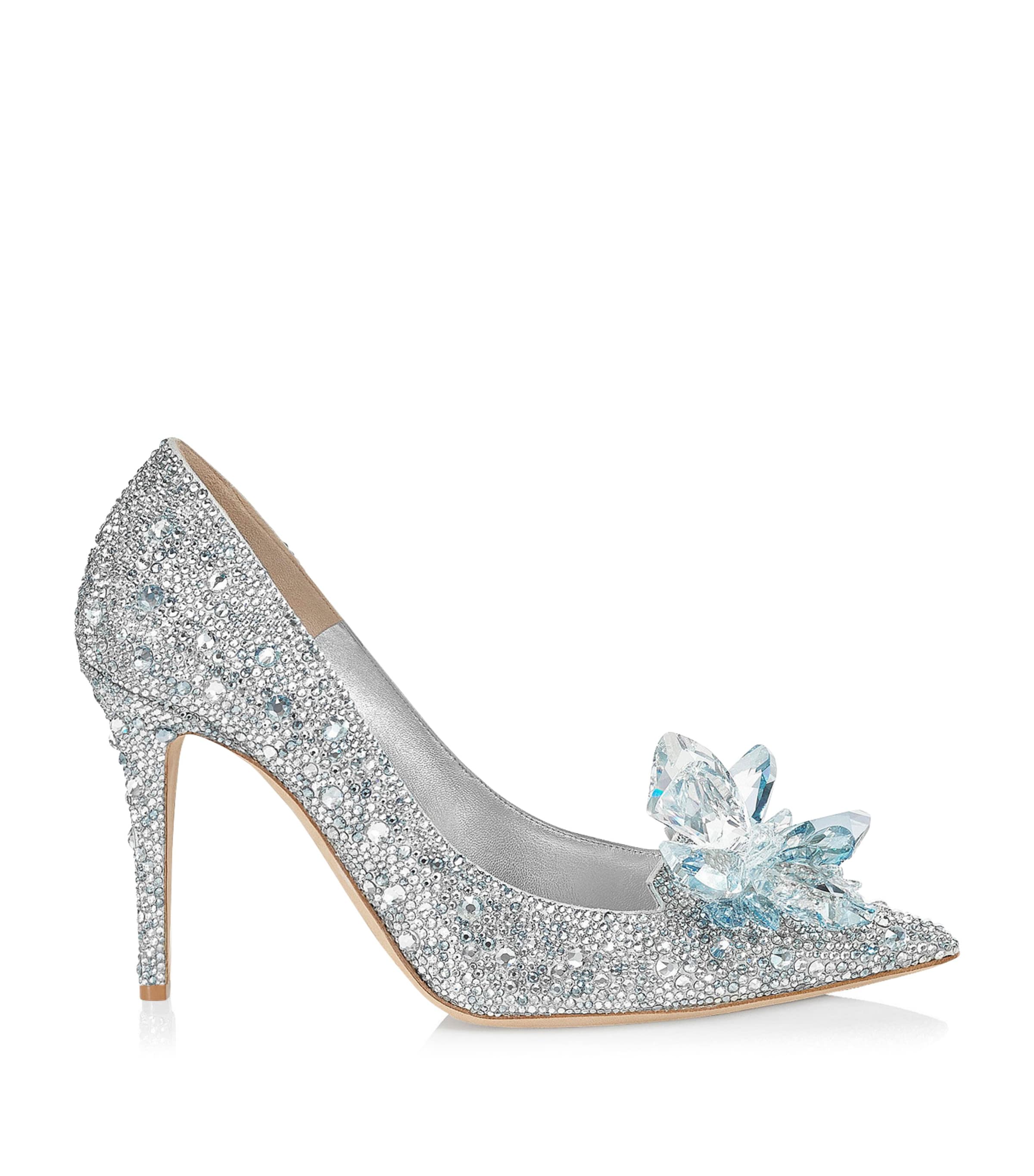 Jimmy Choo Alia 85 Embellished Pumps In White