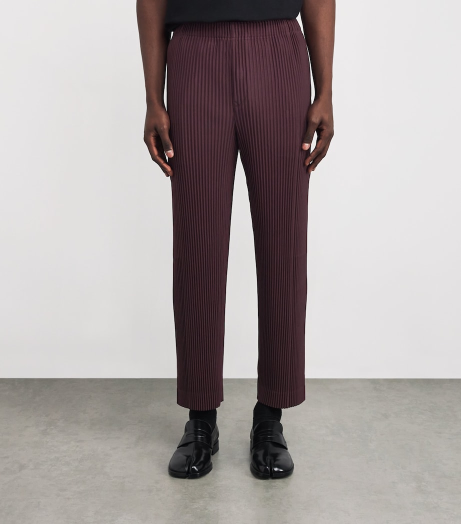 Pleated Quarry Trousers 86-WINE PURPLE Image 3
