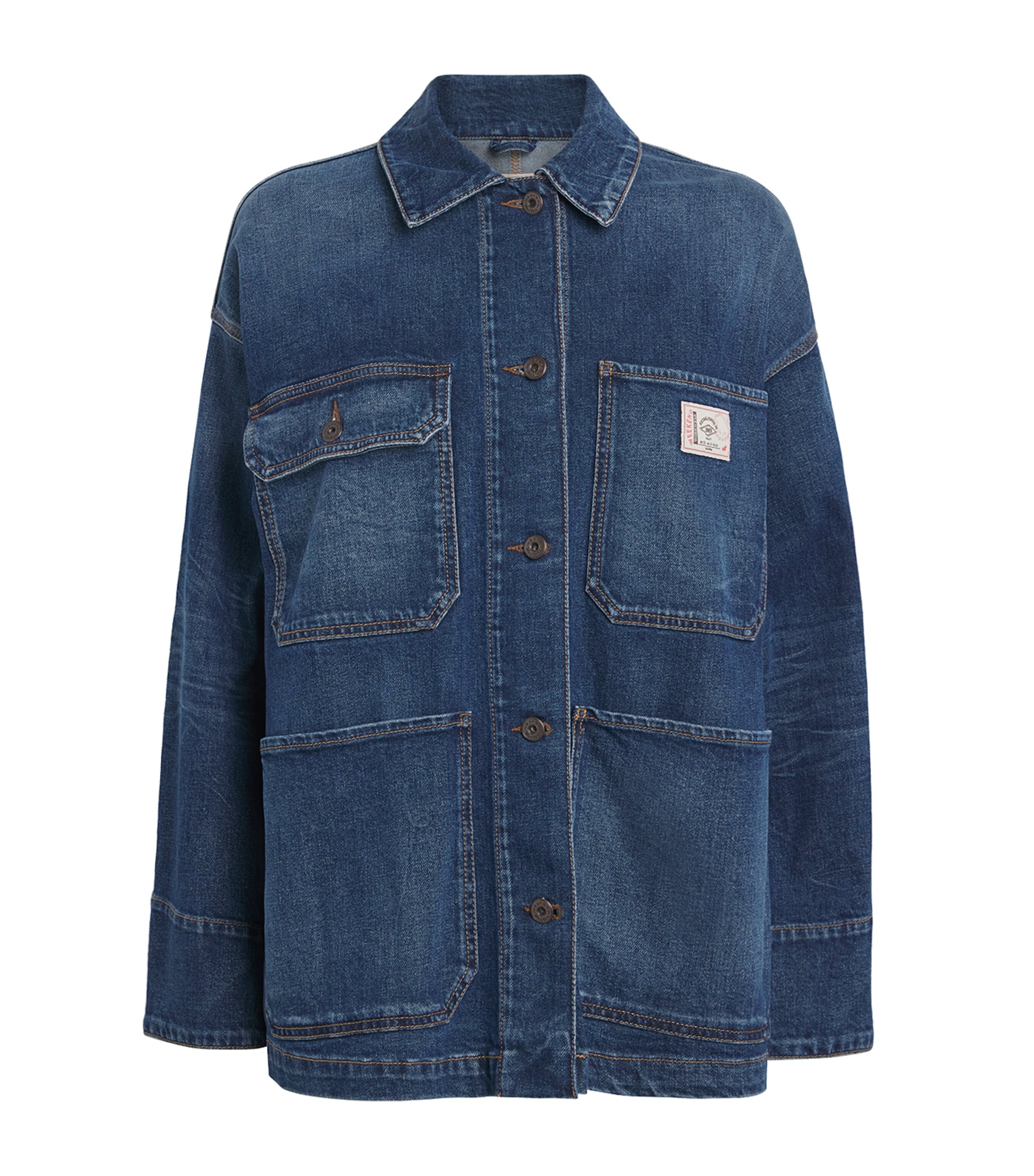 Weekend Max Mara Workwear Denim Jacket In Blue