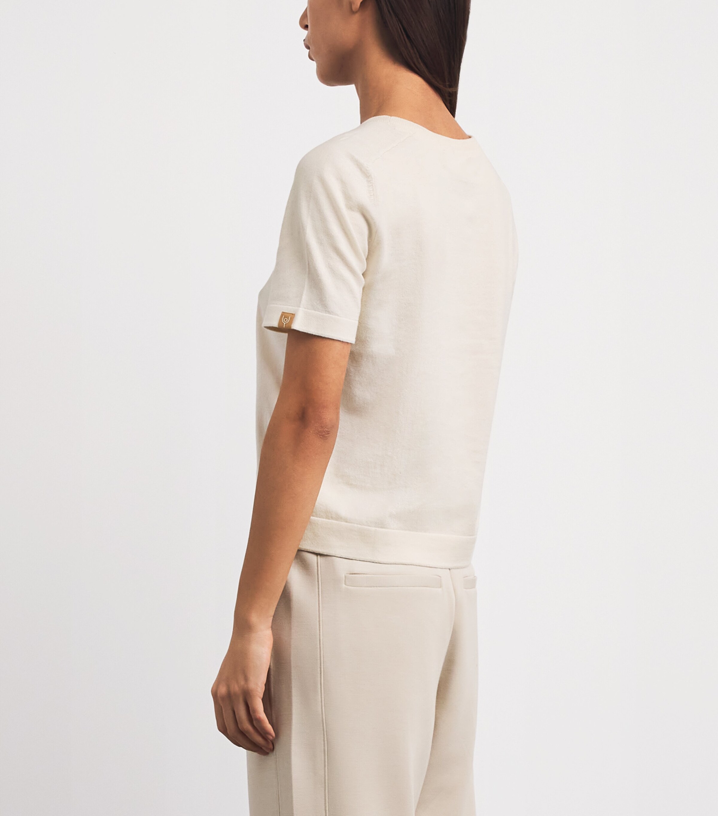 Y.O.U Womens Cotton Somerby T-Shirt Ecru Image 5