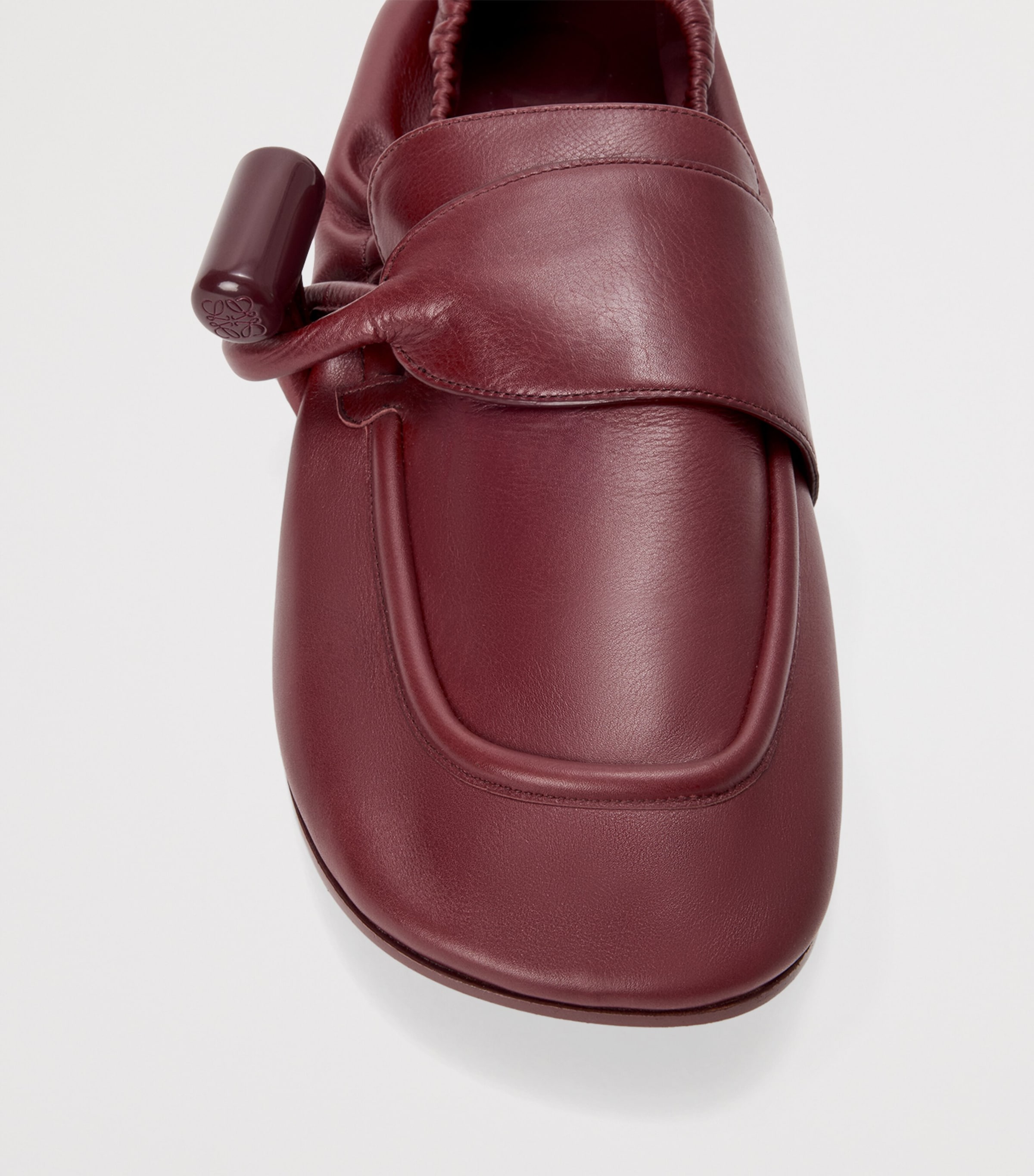 Leather Toggle Loafers BURNT RED Image 4