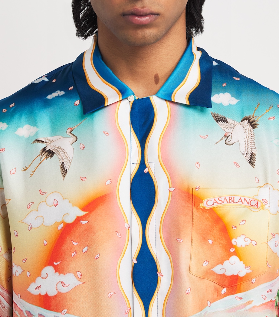 Silk Tennis Club Print Shirt TENNIS CLUB Image 6