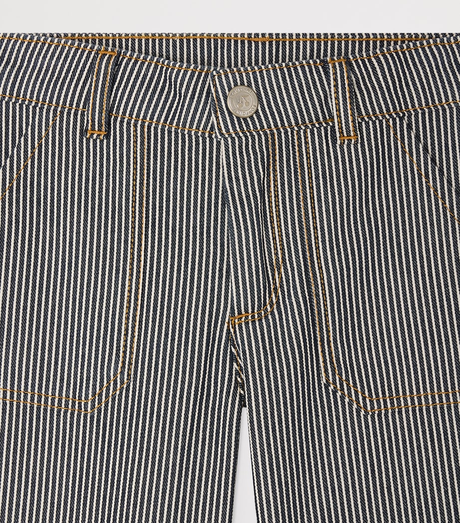Bonpoint Cotton Stripe Jingle Jeans (10-14 Years) Ra Faux Noir Image 3