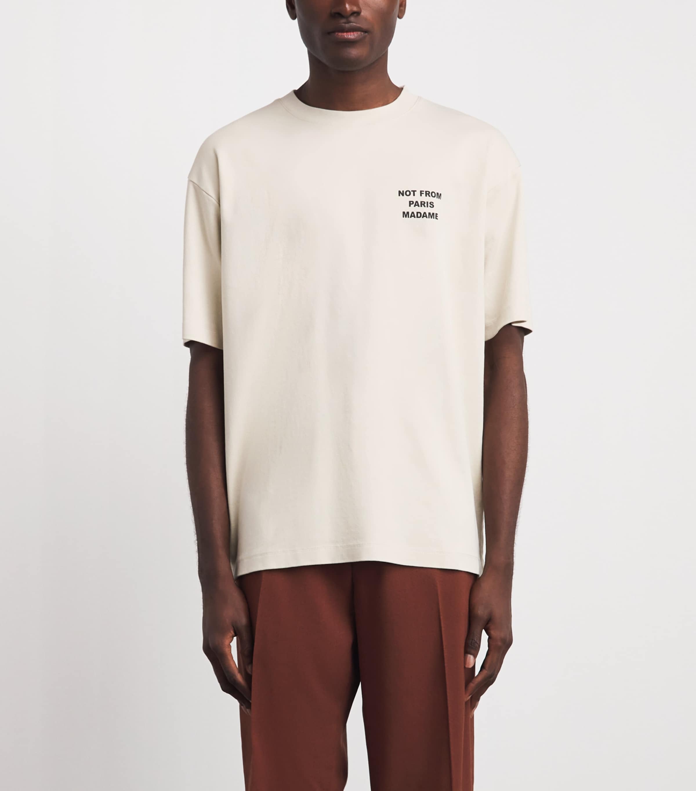 Drôle de Monsieur Mens Cotton Slogan T-Shirt Mastic Image 4