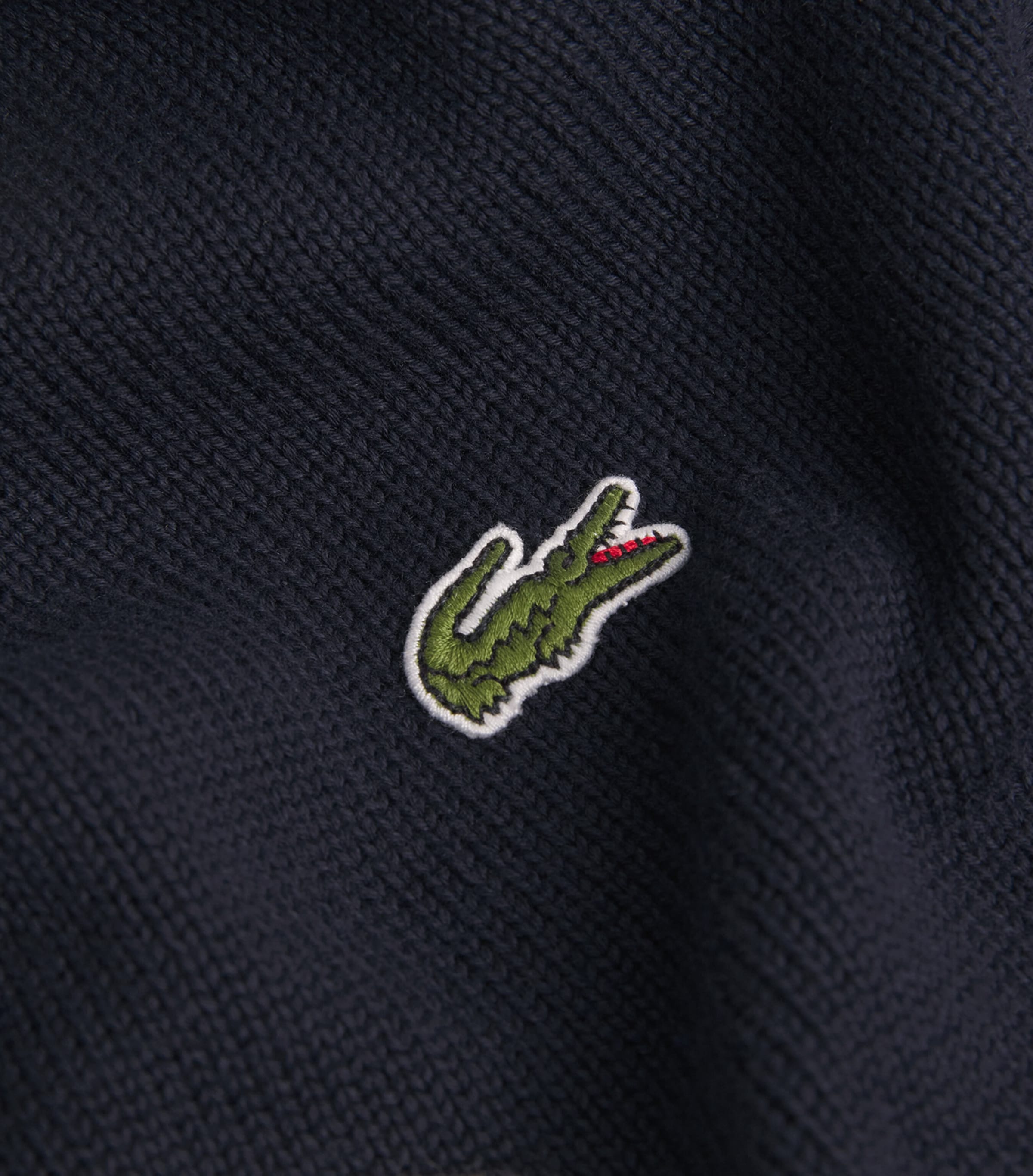 Lacoste Mens Cotton Racket Jacquard Sweater Vest Navy Image 6
