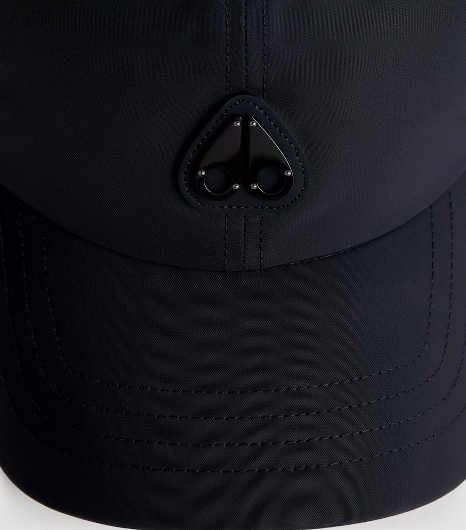 Moose Knuckles Cotton Logo Baseball Cap Black Image 4