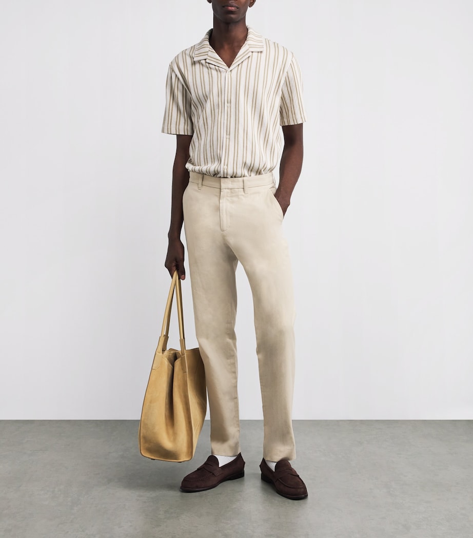 Cotton Owen Straight Trousers COYOTE-259CYT Image 2