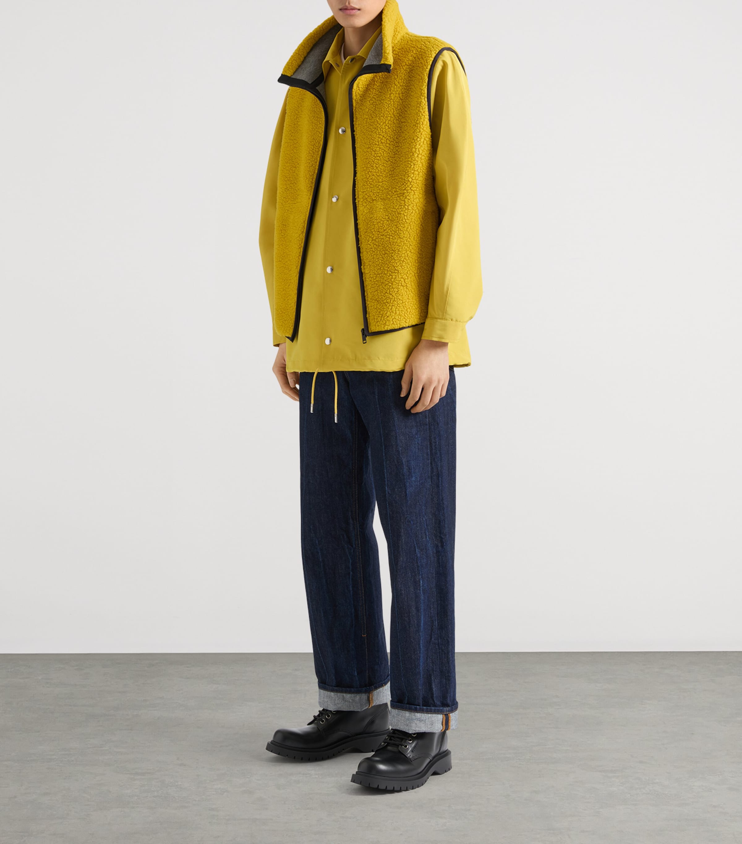 Faille Logo Coach Jacket MUSTARD Image 4