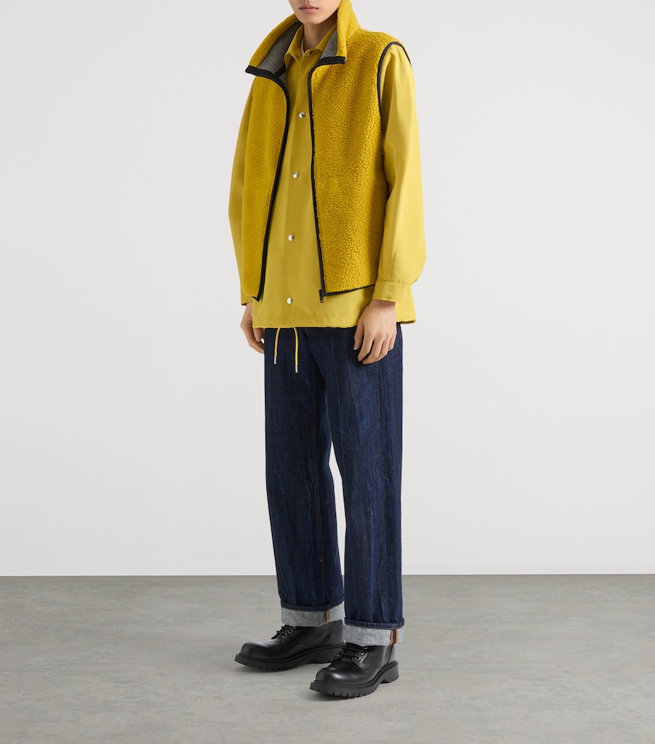 Faille Logo Coach Jacket MUSTARD Image 4