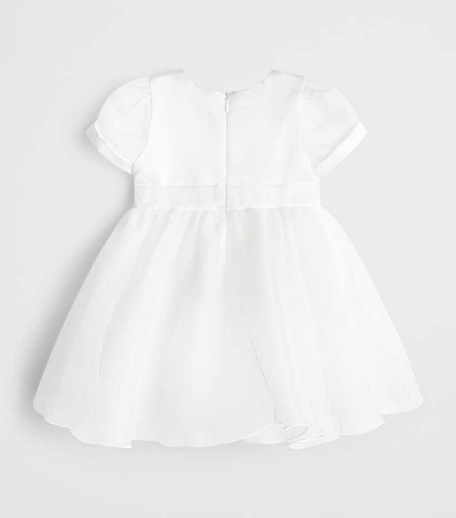Monnalisa Butterfly Lace Dress (6 Months-3 Years) Cream Image 2