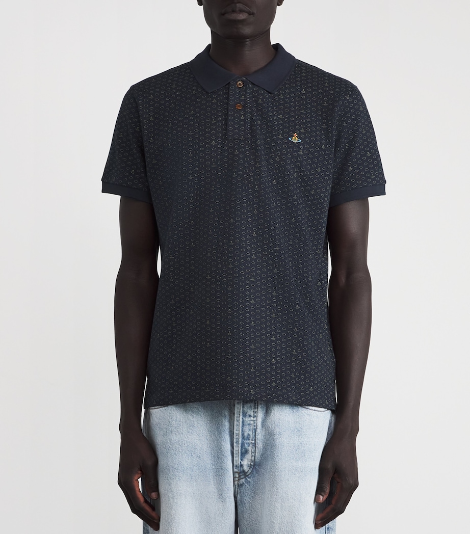 Cotton Mircro-Orb Polo Shirt K305 DOTS & ORBS Image 3