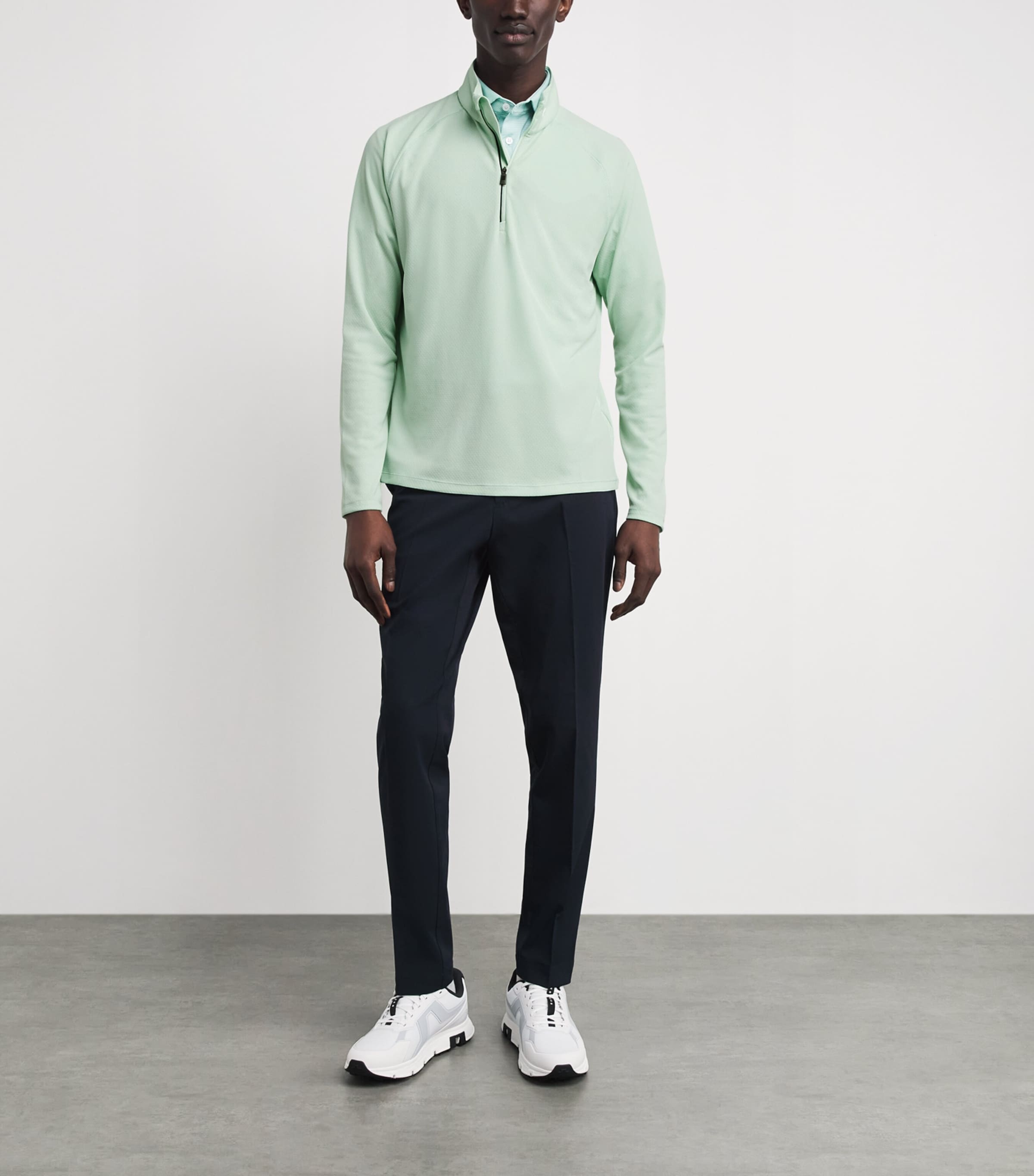 KJUS Mens Capture Midlayer Half-Zip Top Agav/al Blu Image 2