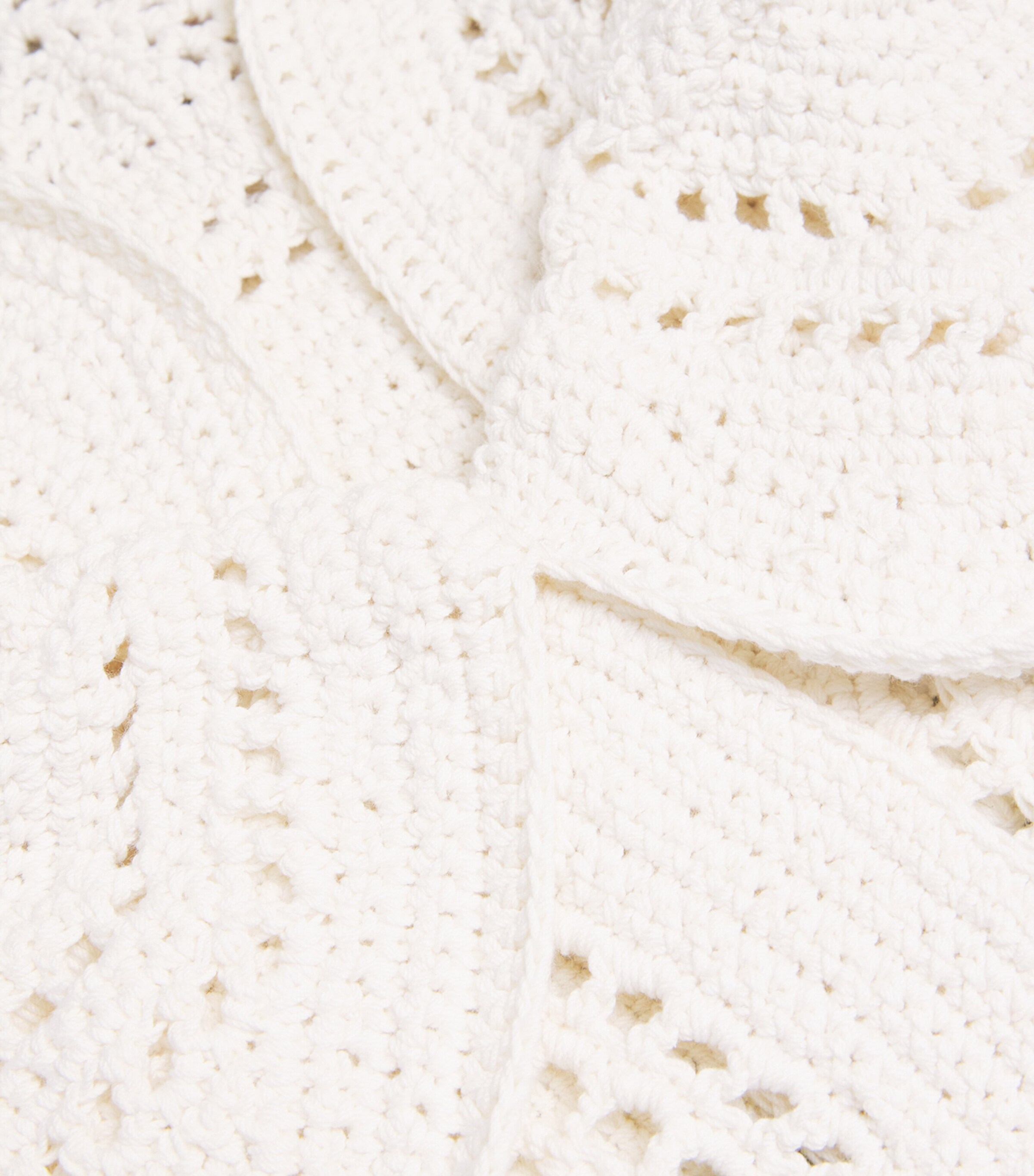 Cult Gaia Womens Crochet Emelia Crop Top Off White Image 5
