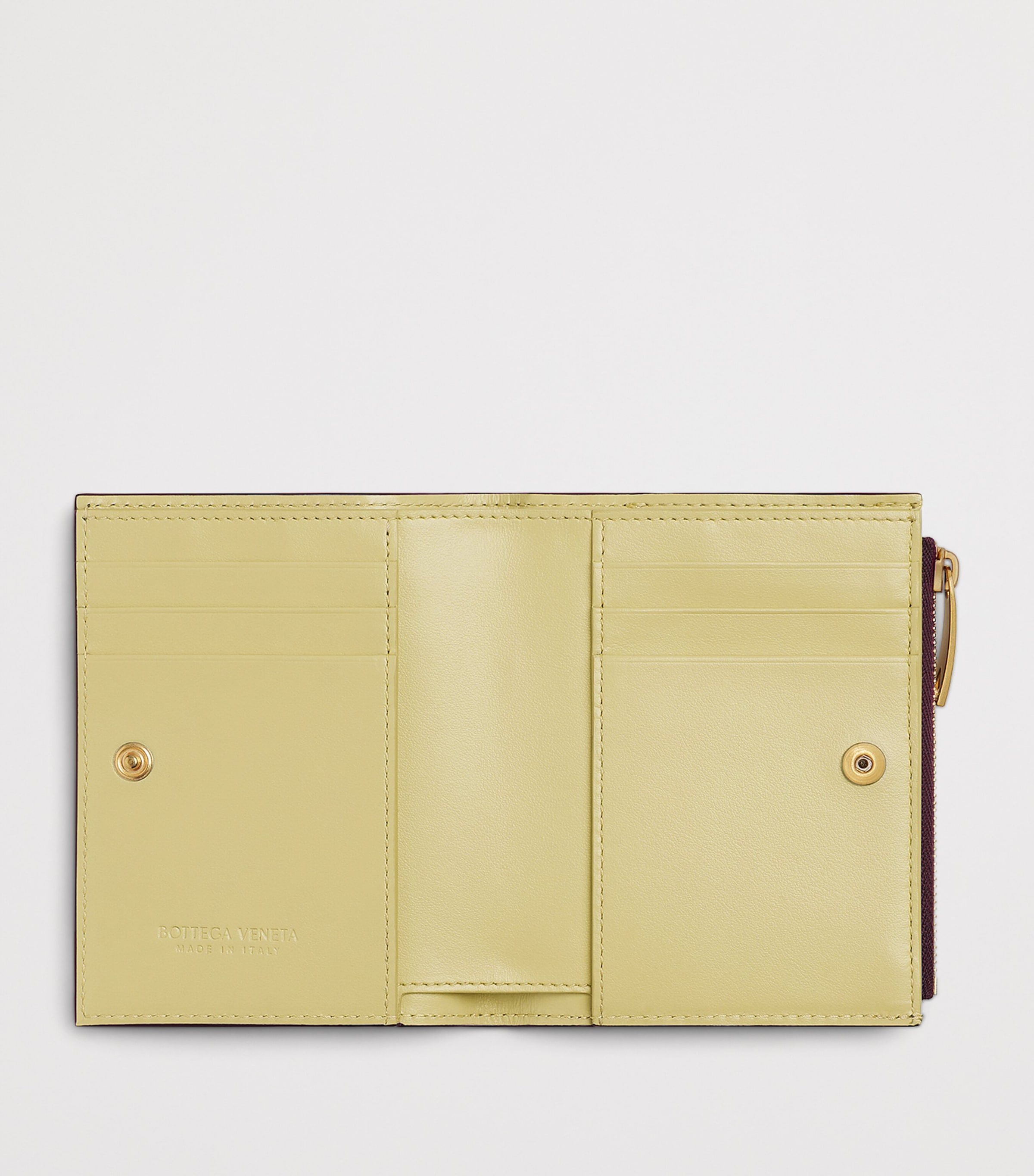 Bottega Veneta Small Leather Intrecciato Bifold Wallet Image 2
